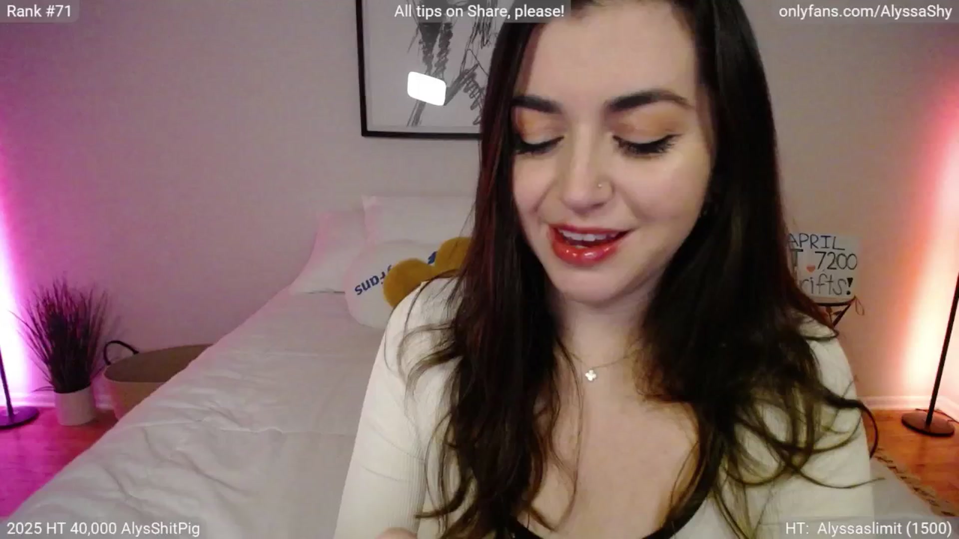 Gallery image thumbnail from AlyssaShy's myfreecams stream on, 04/12/2025, 03:50 image 15 of 20
