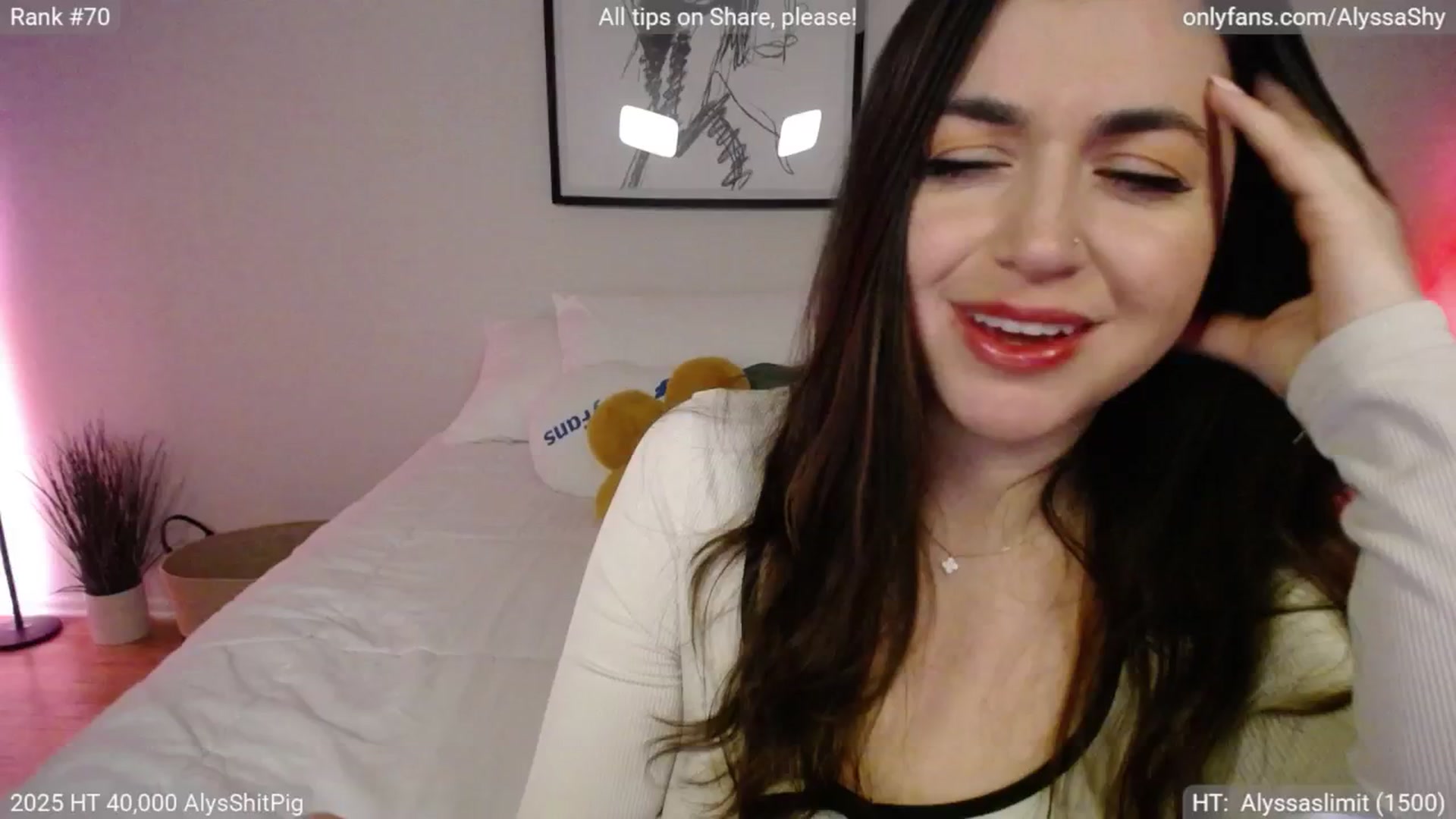 Gallery image thumbnail from AlyssaShy's myfreecams stream on, 04/12/2025, 04:13 image 3 of 20