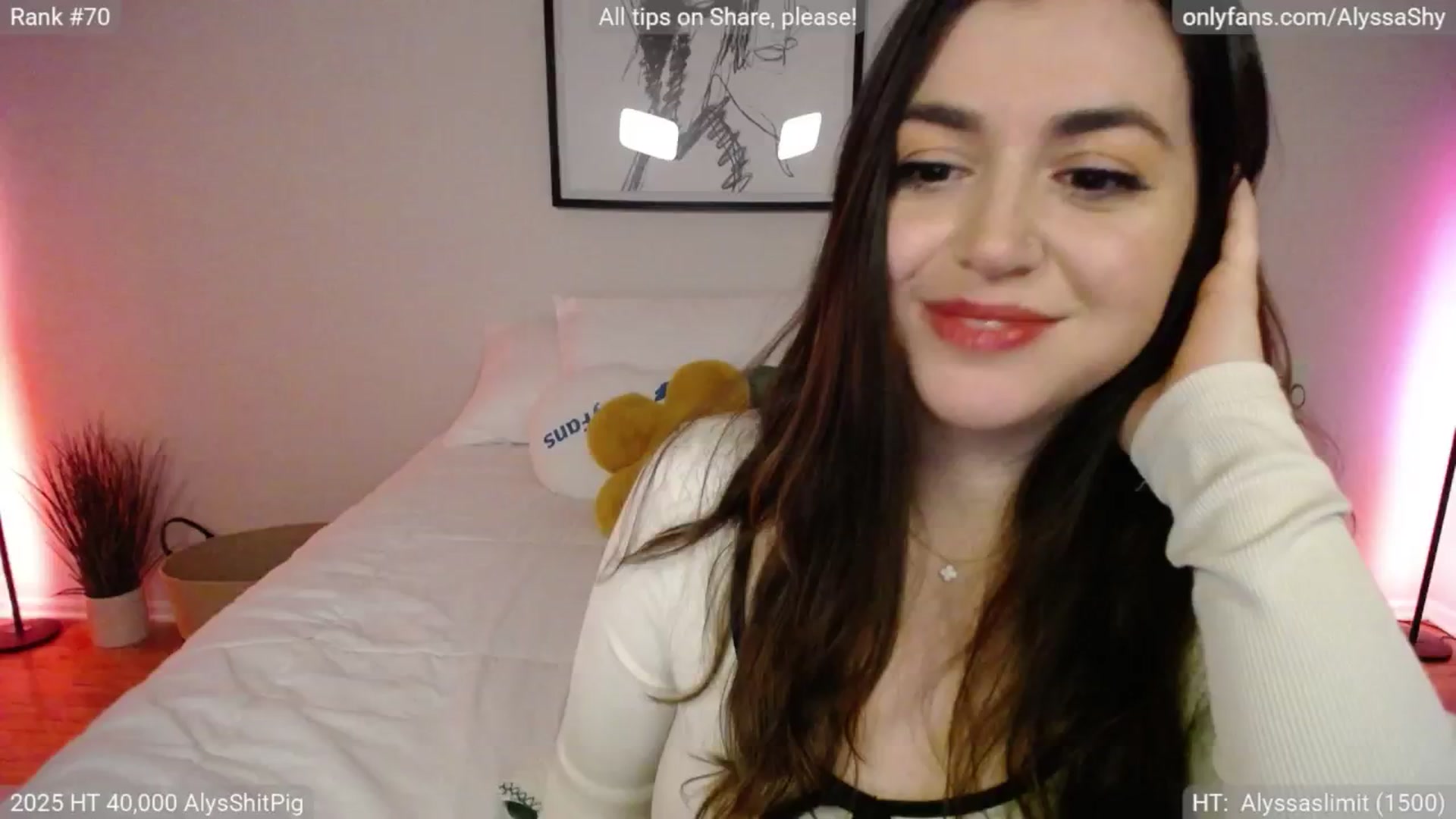 Gallery image thumbnail from AlyssaShy's myfreecams stream on, 04/12/2025, 04:13 image 6 of 20