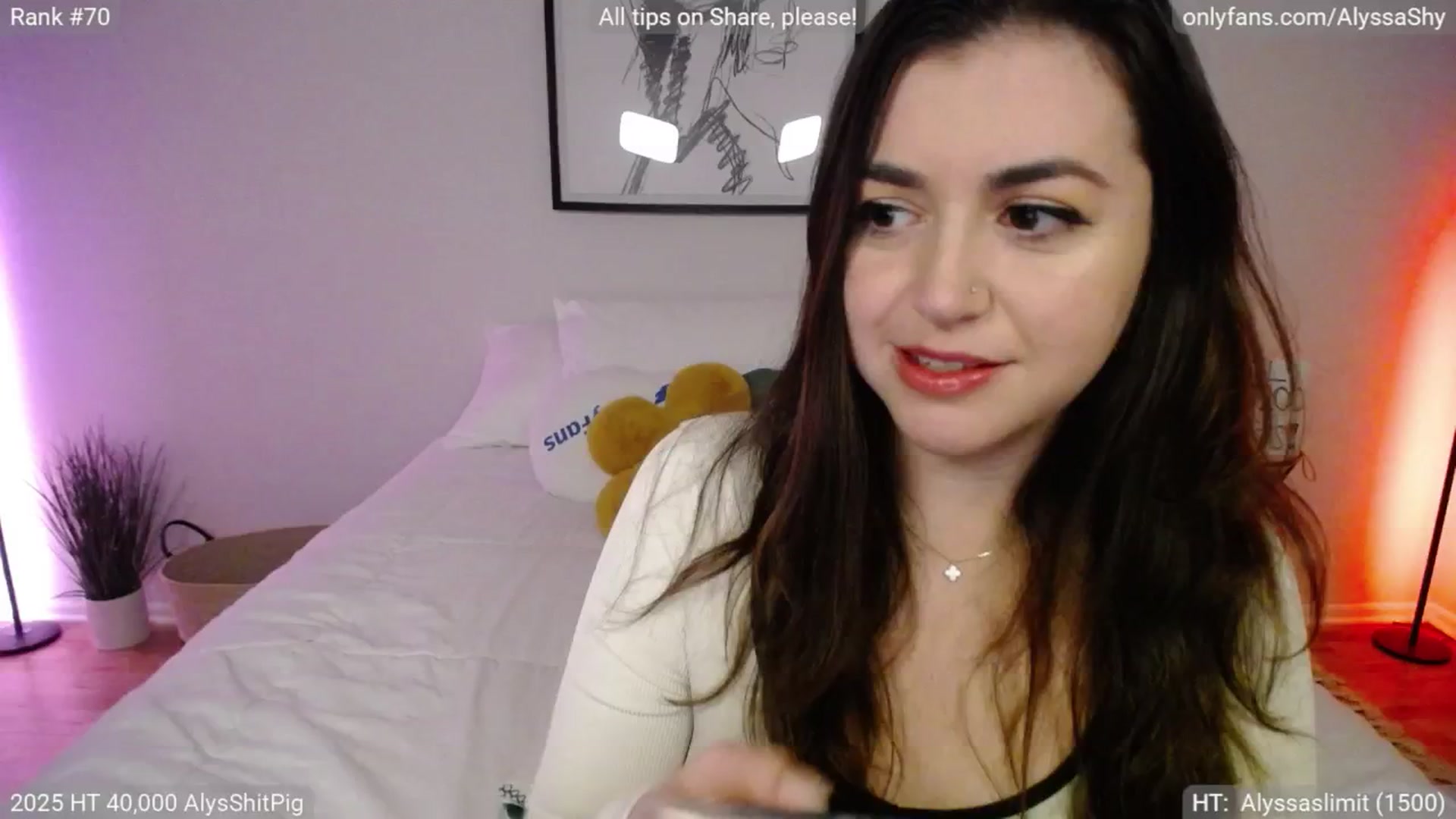 Gallery image thumbnail from AlyssaShy's myfreecams stream on, 04/12/2025, 04:13 image 7 of 20
