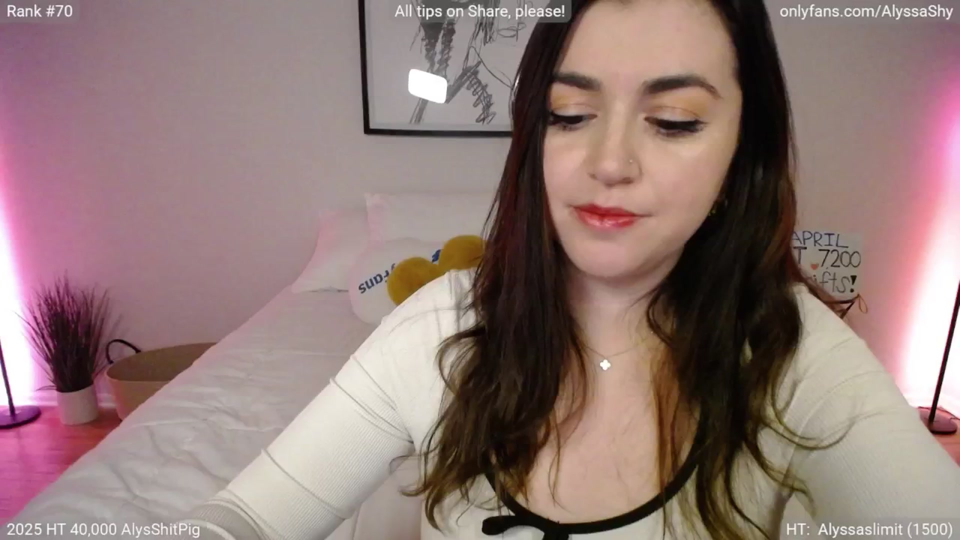 Gallery image thumbnail from AlyssaShy's myfreecams stream on, 04/12/2025, 04:13 image 4 of 20