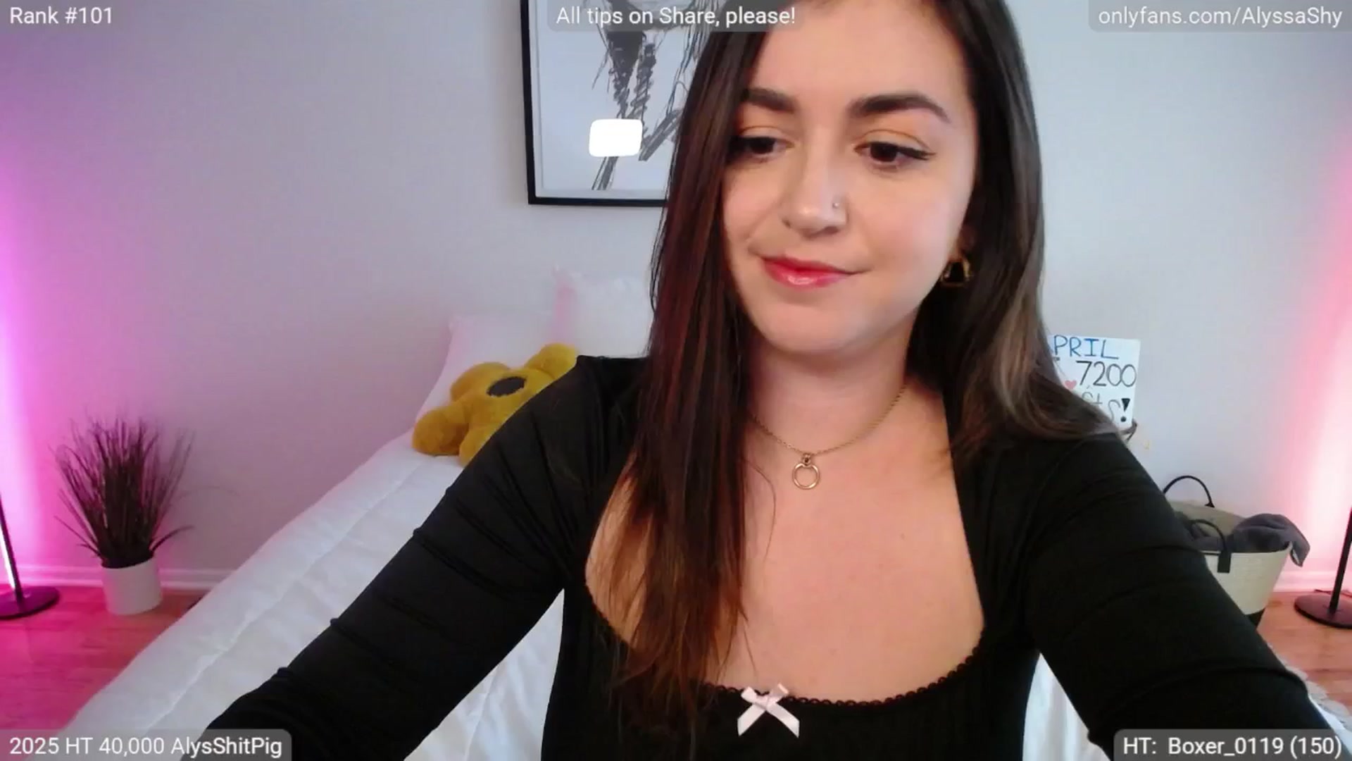 Gallery image thumbnail from AlyssaShy's myfreecams stream on, 04/29/2025, 22:06 image 6 of 20