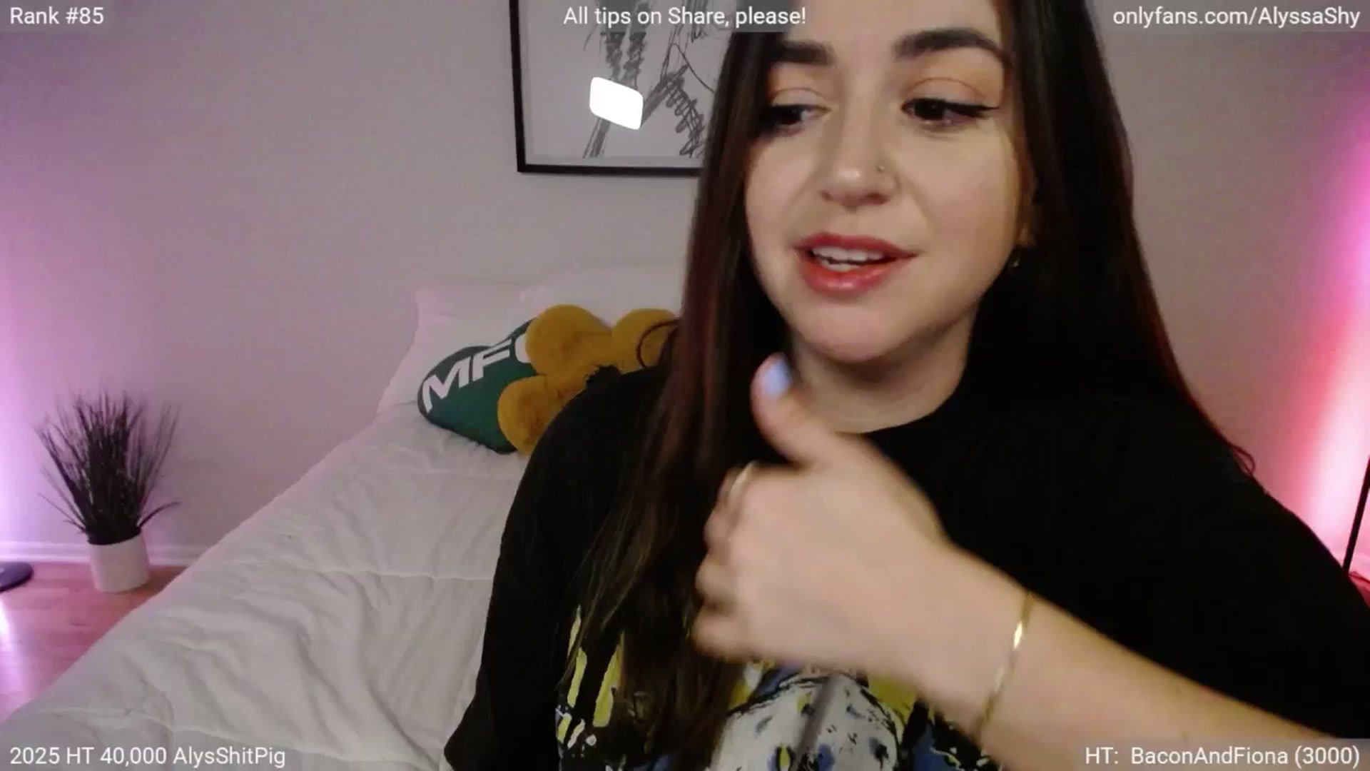 Gallery image thumbnail from AlyssaShy's myfreecams stream on, 05/03/2025, 02:56 image 7 of 20