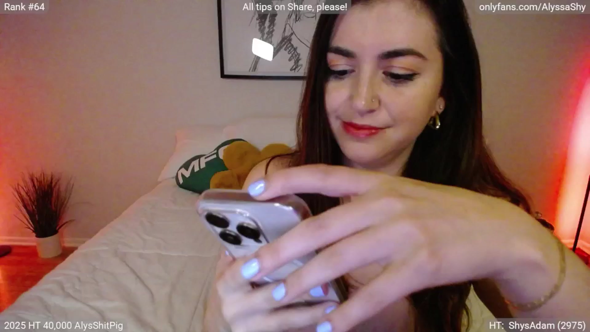 Gallery image thumbnail from AlyssaShy's myfreecams stream on, 05/04/2025, 02:43 image 13 of 20