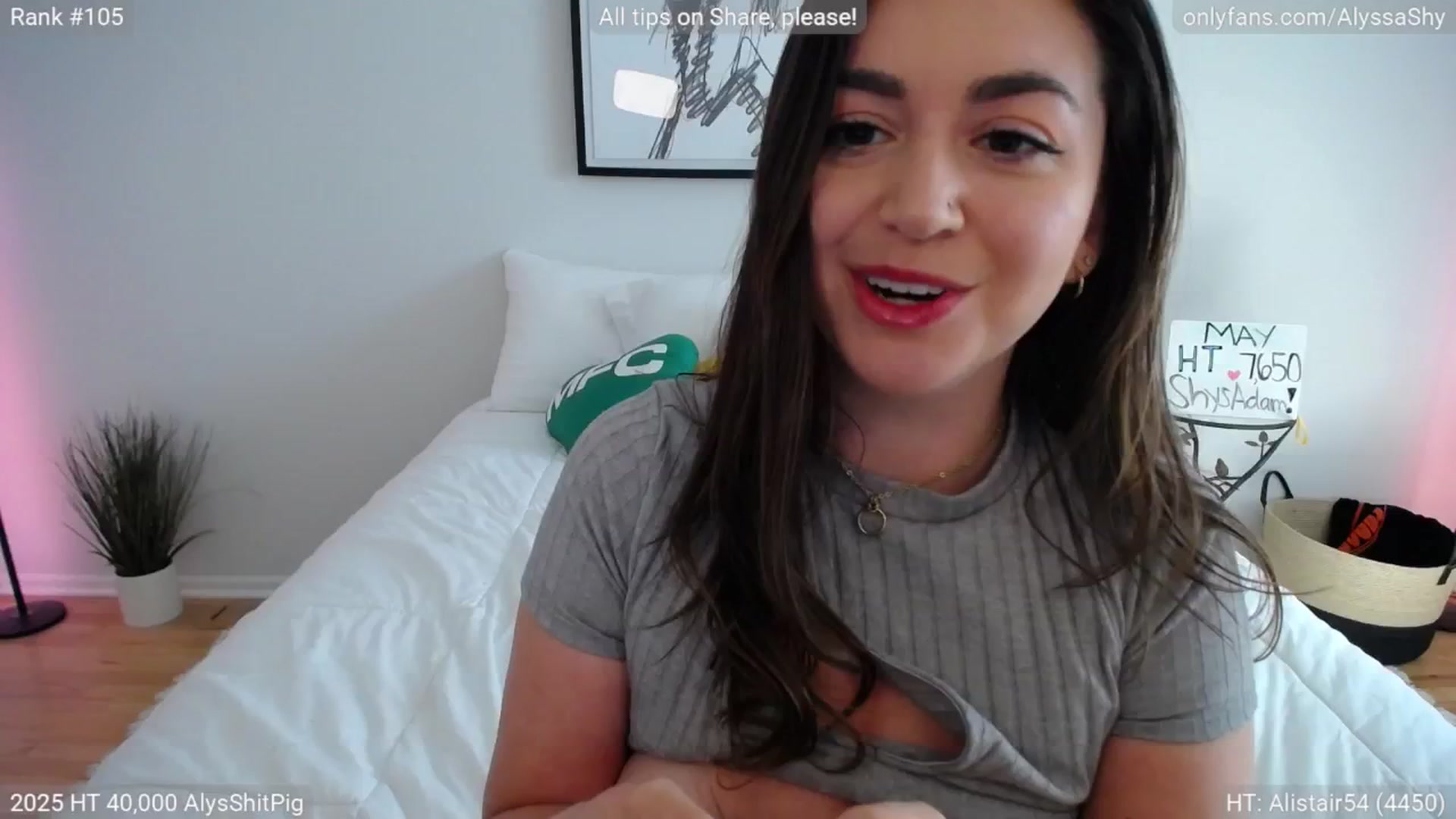 Gallery image thumbnail from AlyssaShy's myfreecams stream on, 06/01/2025, 22:27 image 7 of 20