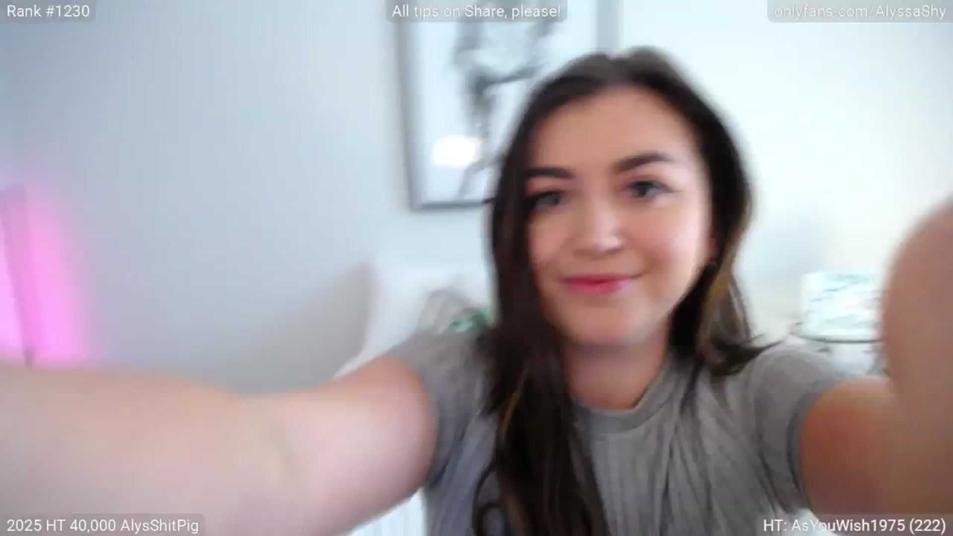 Gallery image thumbnail from AlyssaShy's myfreecams stream on, 06/01/2025, 22:27 image 2 of 20