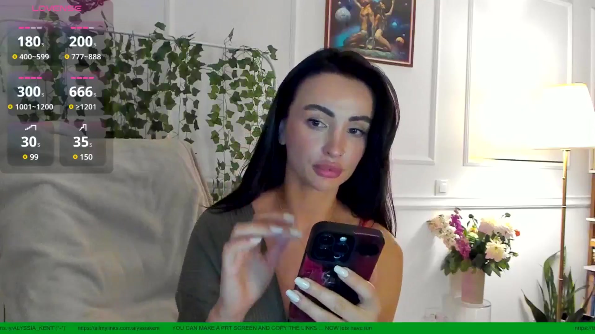 Gallery image thumbnail from AlyssiaKENT1's myfreecams stream on, 05/20/2025, 19:05 image 5 of 20