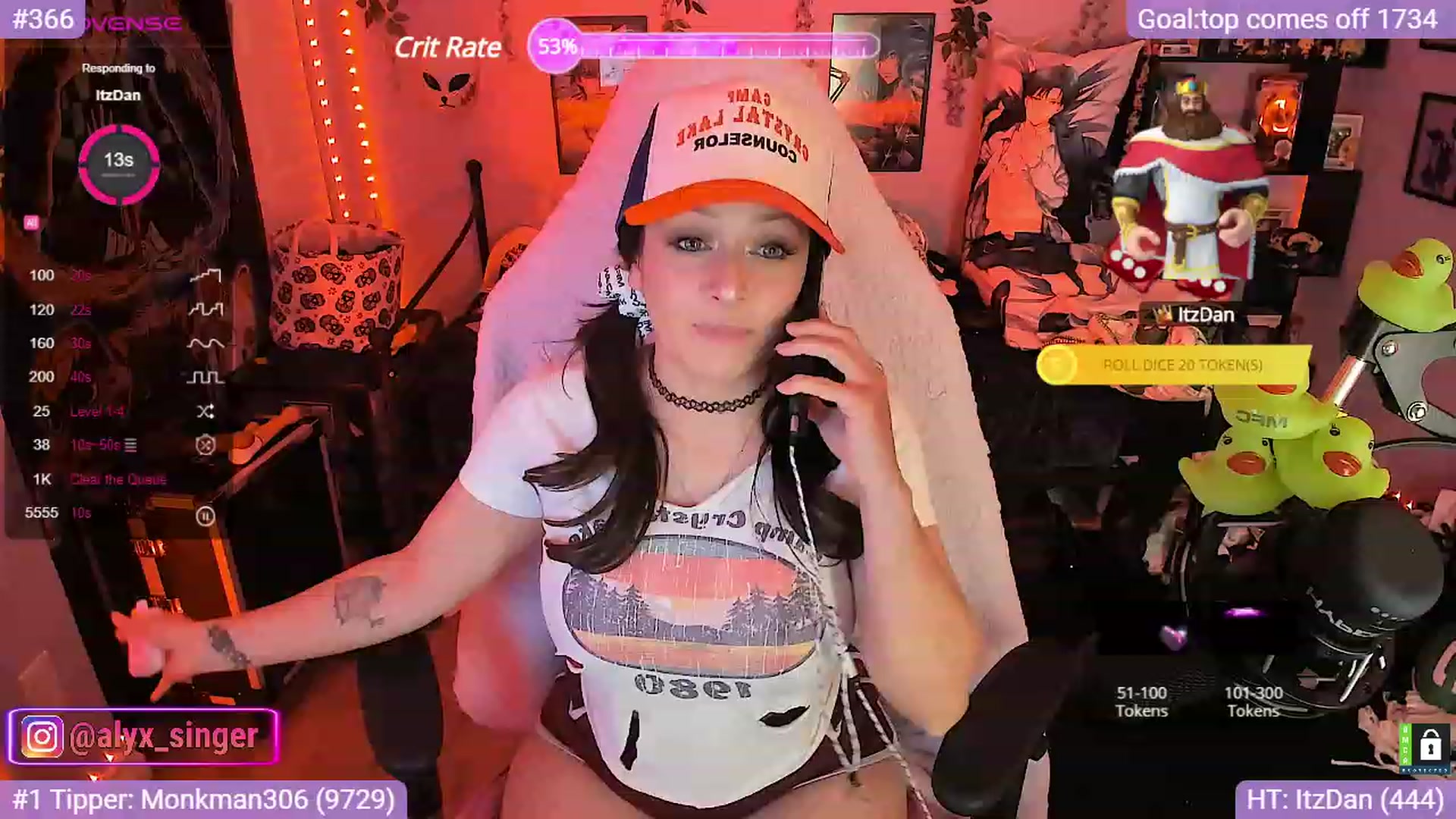 Gallery image thumbnail from Alyx_Singer's myfreecams stream on, 10/13/2023, 17:30 image 1 of 20
