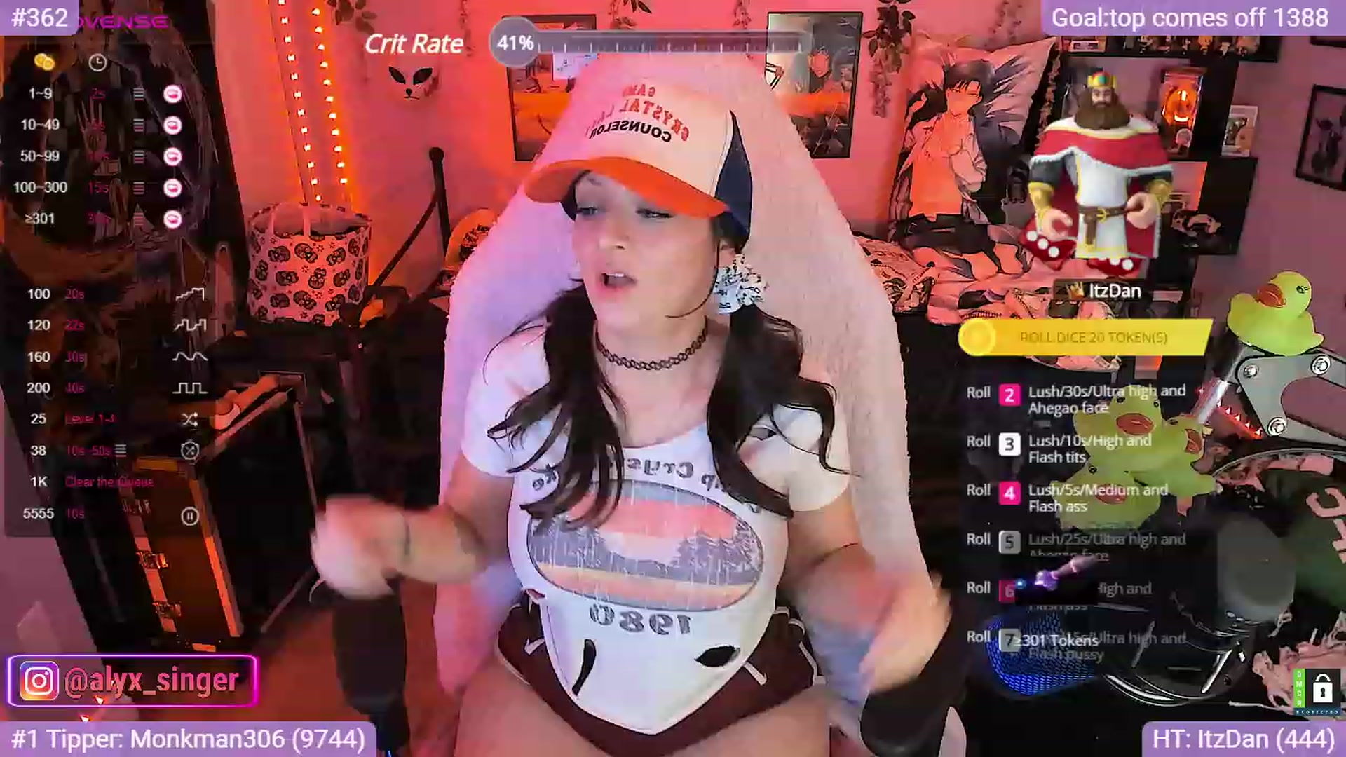Gallery image thumbnail from Alyx_Singer's myfreecams stream on, 10/13/2023, 17:30 image 14 of 20