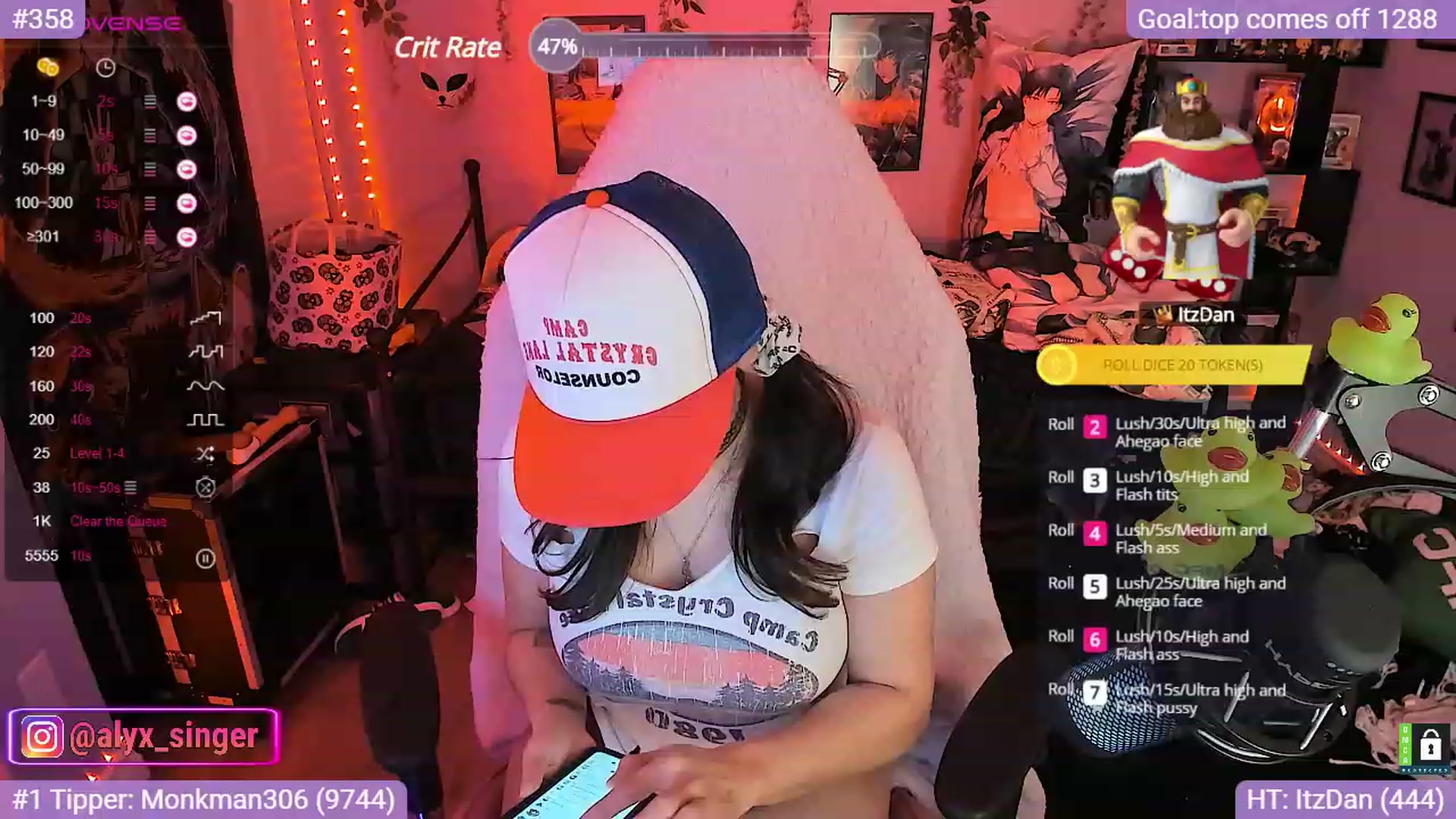 Gallery image thumbnail from Alyx_Singer's myfreecams stream on, 10/13/2023, 17:30 image 17 of 20