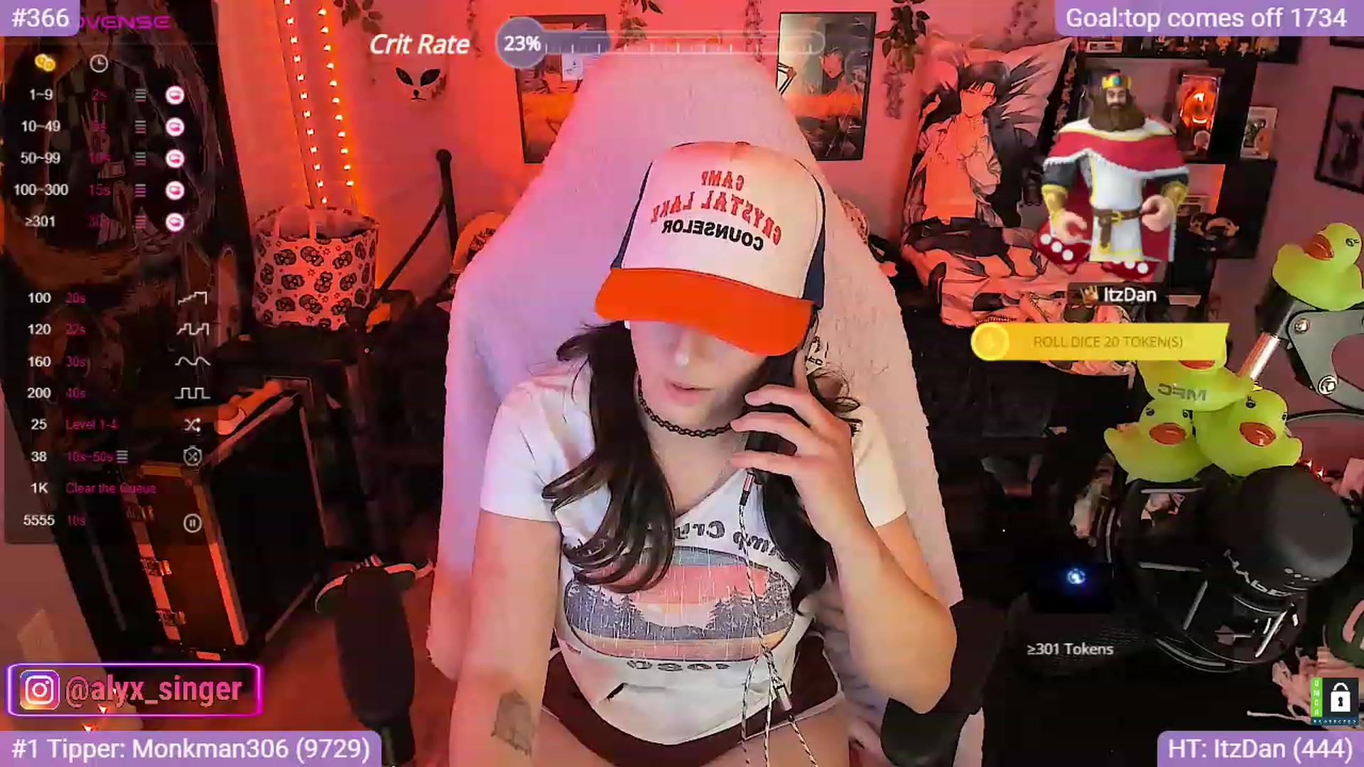 Gallery image thumbnail from Alyx_Singer's myfreecams stream on, 10/13/2023, 17:30 image 3 of 20