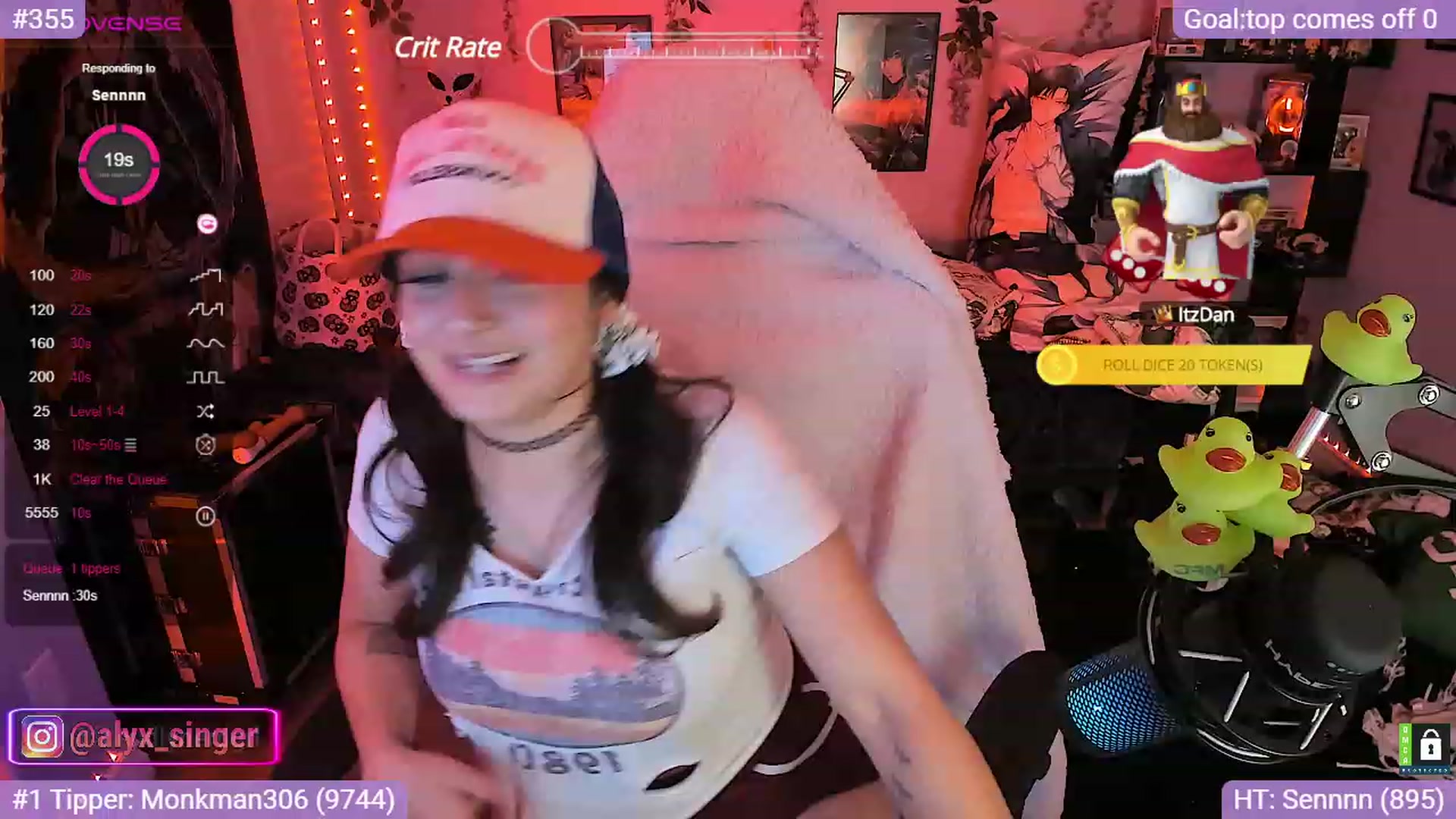 Gallery image thumbnail from Alyx_Singer's myfreecams stream on, 10/13/2023, 18:38 image 1 of 20