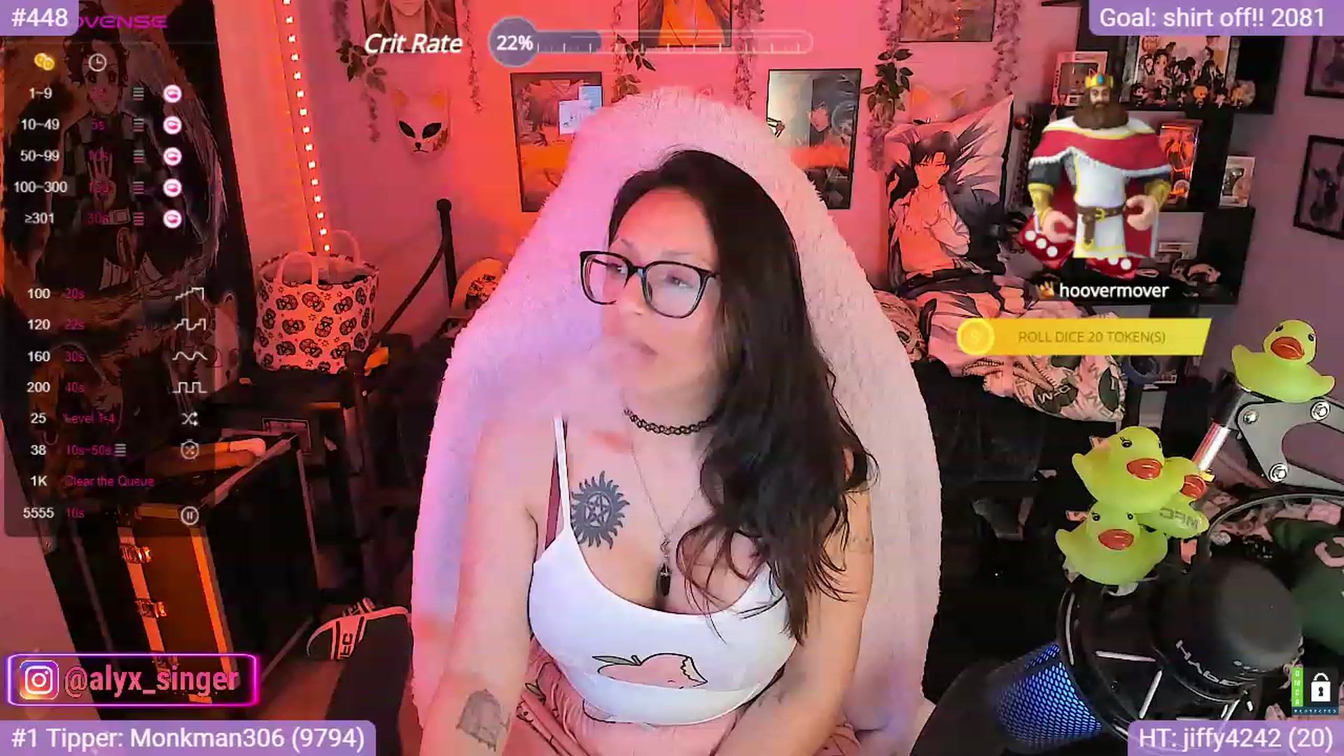 Gallery image thumbnail from Alyx_Singer's myfreecams stream on, 10/16/2023, 19:15 image 14 of 20