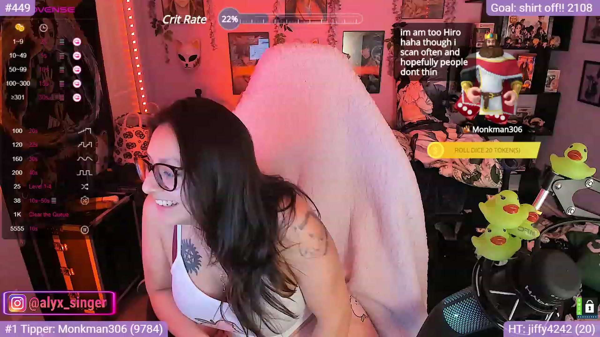 Gallery image thumbnail from Alyx_Singer's myfreecams stream on, 10/16/2023, 19:15 image 6 of 20