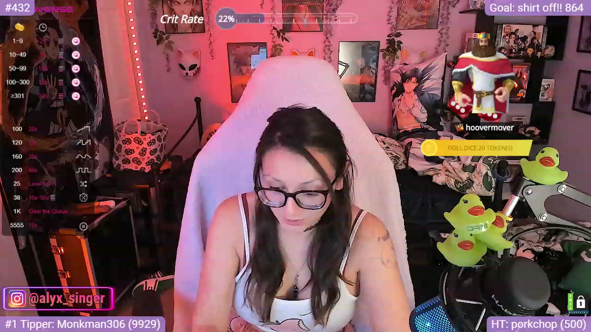 Gallery image thumbnail from Alyx_Singer's myfreecams stream on, 10/16/2023, 22:43 image 16 of 20