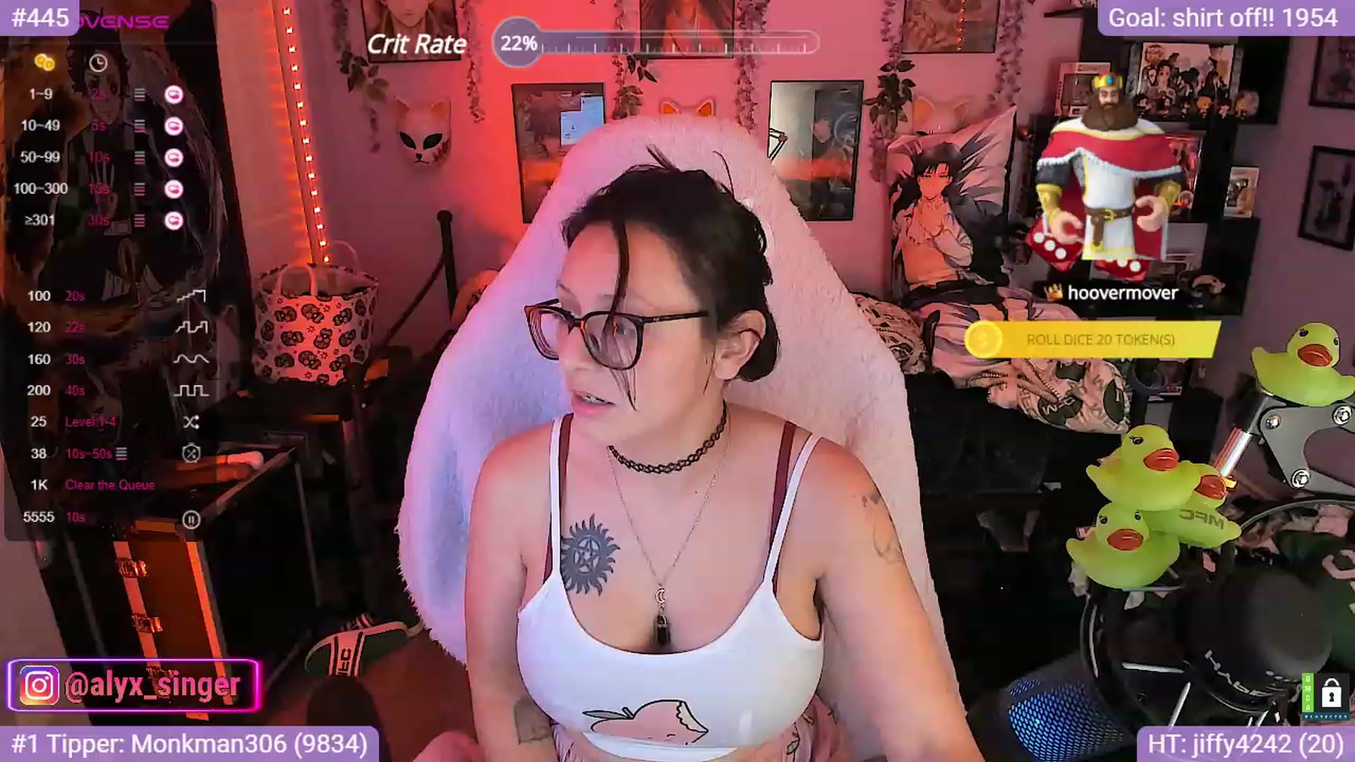 Gallery image thumbnail from Alyx_Singer's myfreecams stream on, 10/16/2023, 22:43 image 1 of 20