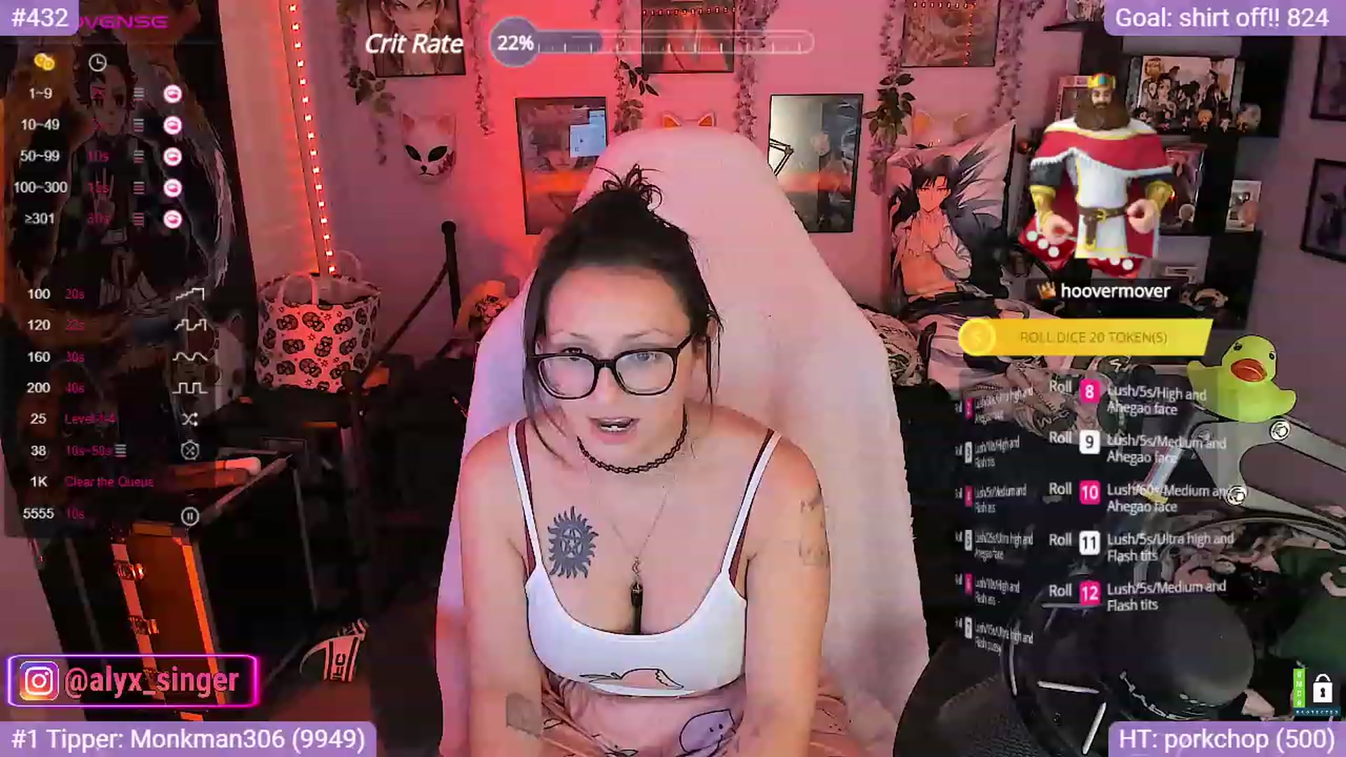 Gallery image thumbnail from Alyx_Singer's myfreecams stream on, 10/16/2023, 23:04 image 18 of 20