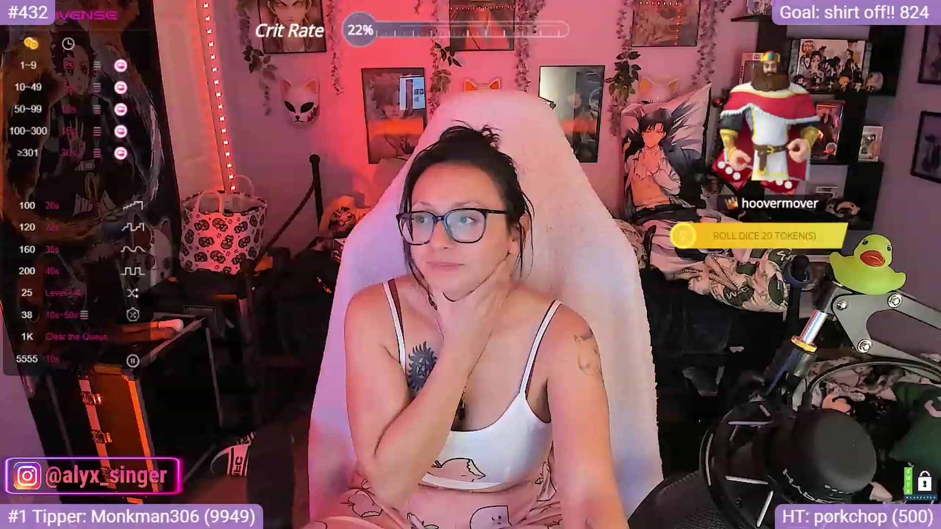 Gallery image thumbnail from Alyx_Singer's myfreecams stream on, 10/16/2023, 23:04 image 6 of 20