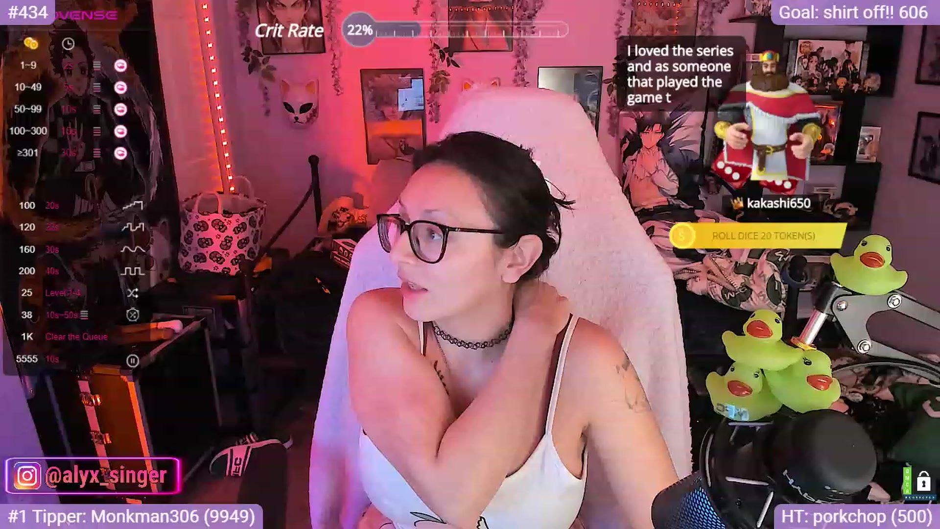 Gallery image thumbnail from Alyx_Singer's myfreecams stream on, 10/17/2023, 06:16 image 15 of 20