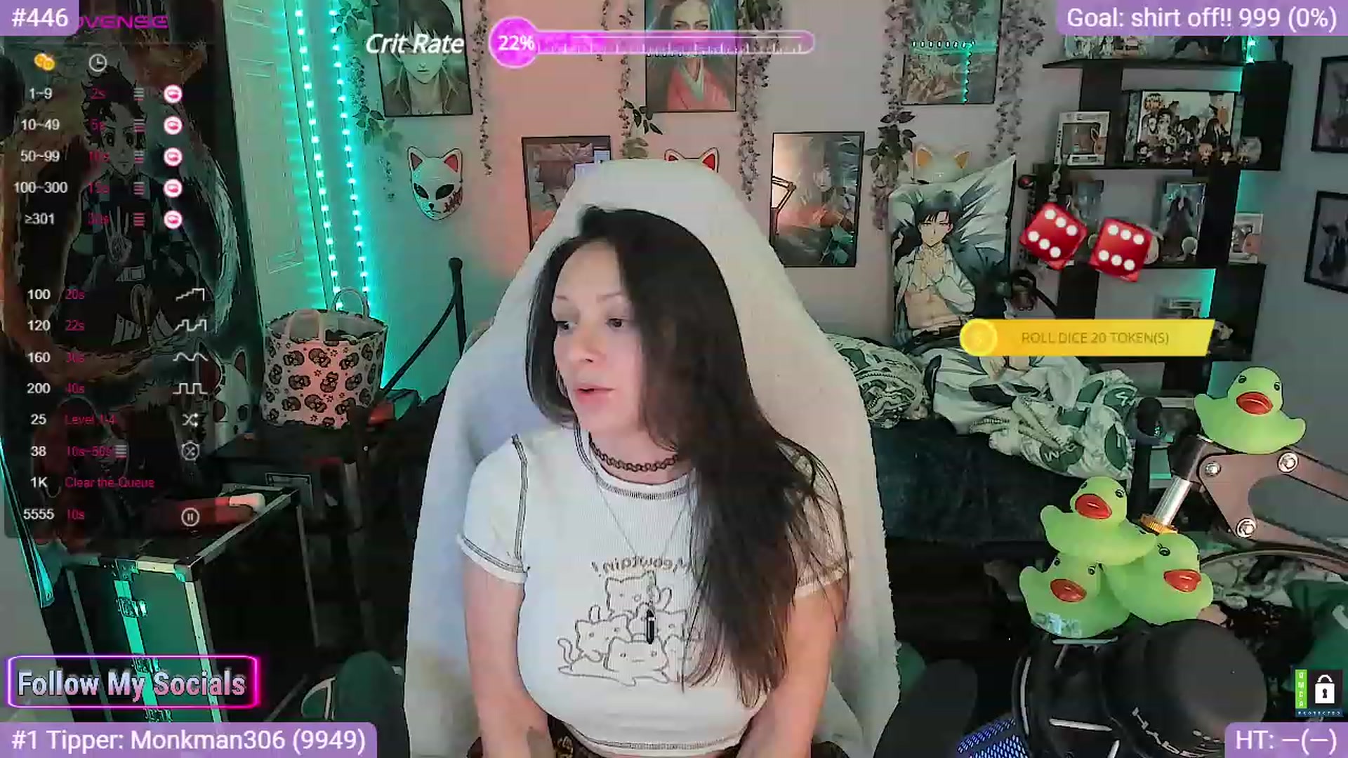 Gallery image thumbnail from Alyx_Singer's myfreecams stream on, 10/17/2023, 18:32 image 4 of 20