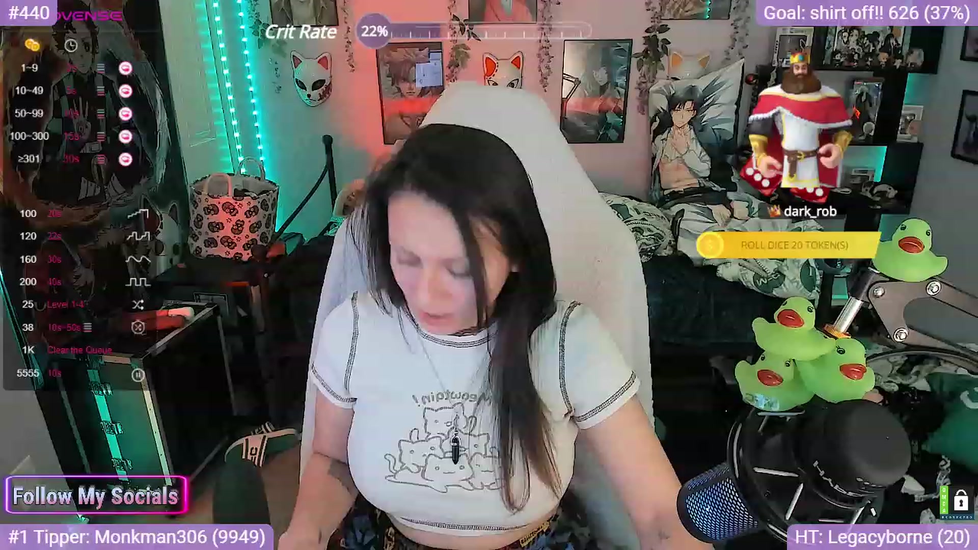 Gallery image thumbnail from Alyx_Singer's myfreecams stream on, 10/17/2023, 18:32 image 20 of 20