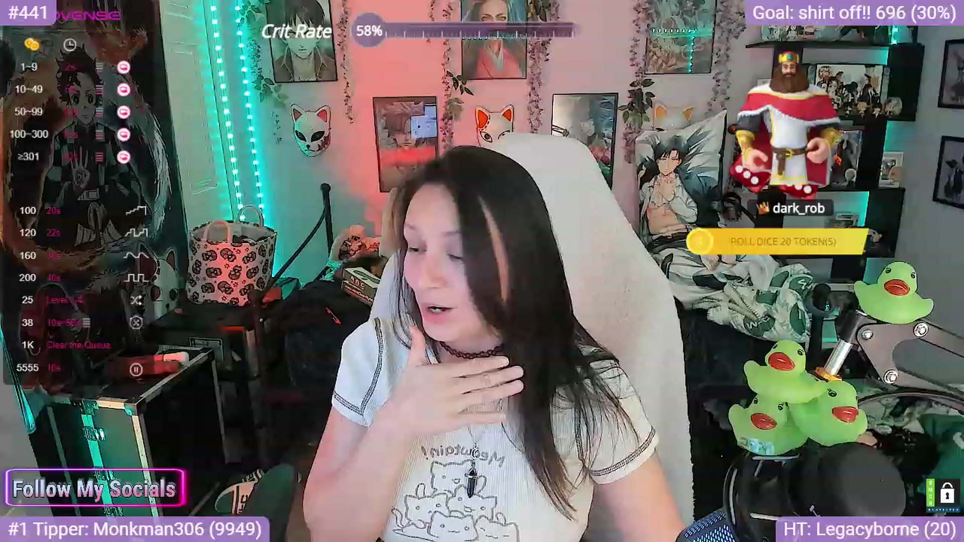 Gallery image thumbnail from Alyx_Singer's myfreecams stream on, 10/17/2023, 18:32 image 17 of 20