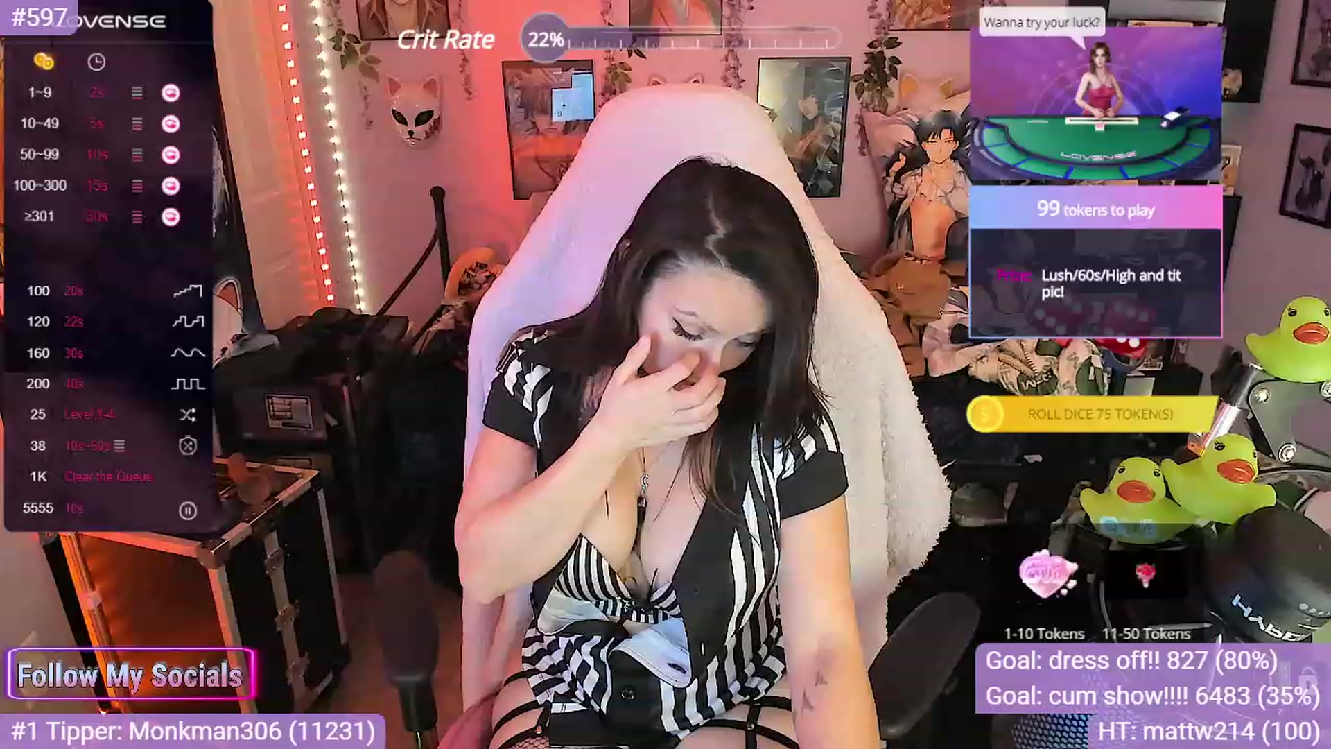 Gallery image thumbnail from Alyx_Singer's myfreecams stream on, 10/28/2023, 08:04 image 9 of 20