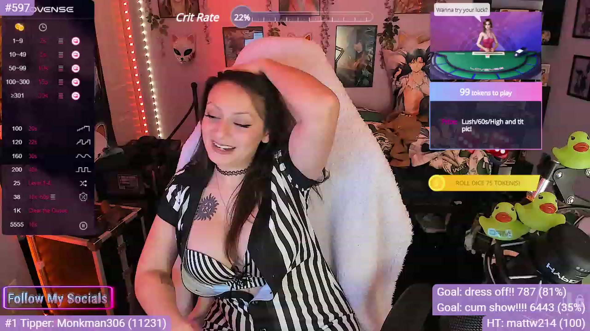 Gallery image thumbnail from Alyx_Singer's myfreecams stream on, 10/28/2023, 08:04 image 16 of 20