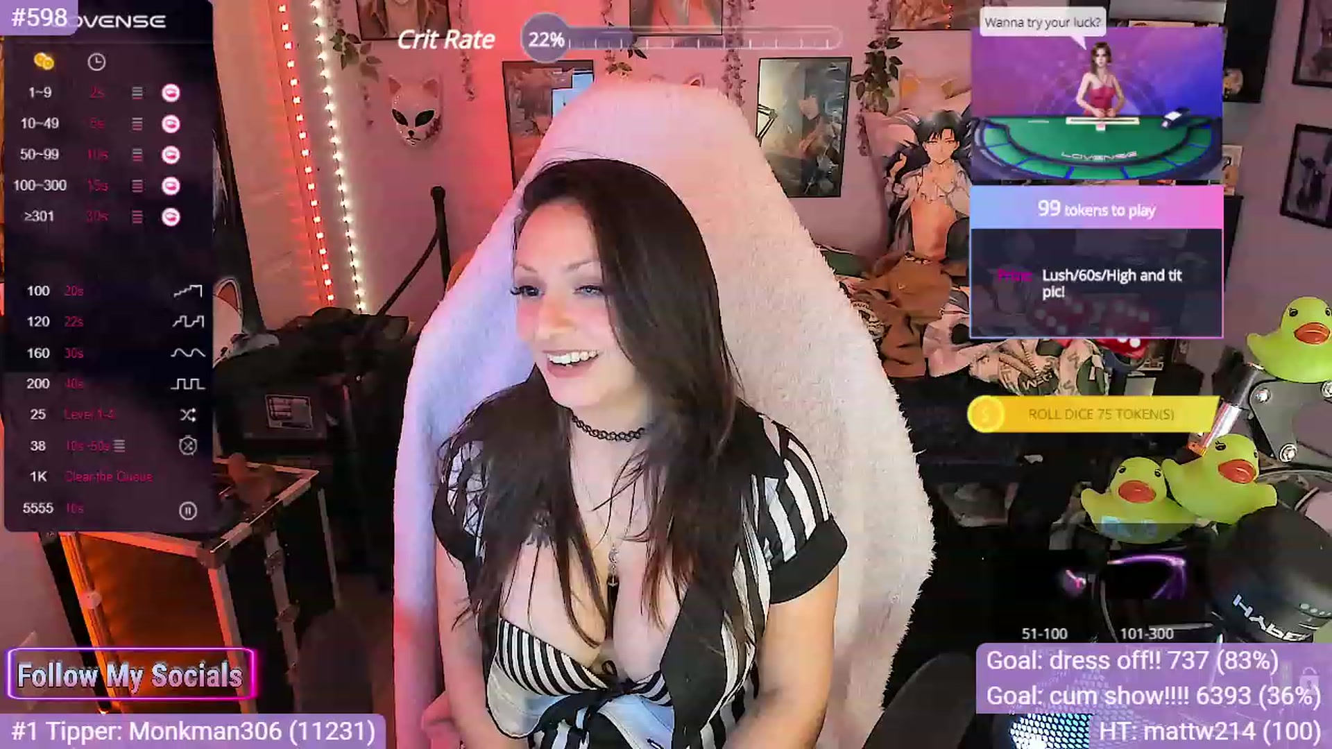 Gallery image thumbnail from Alyx_Singer's myfreecams stream on, 10/28/2023, 08:04 image 20 of 20
