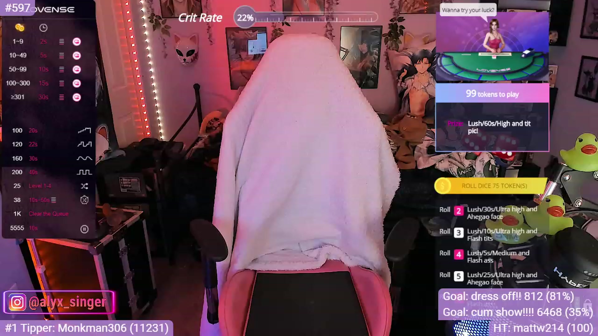 Gallery image thumbnail from Alyx_Singer's myfreecams stream on, 10/28/2023, 08:04 image 13 of 20
