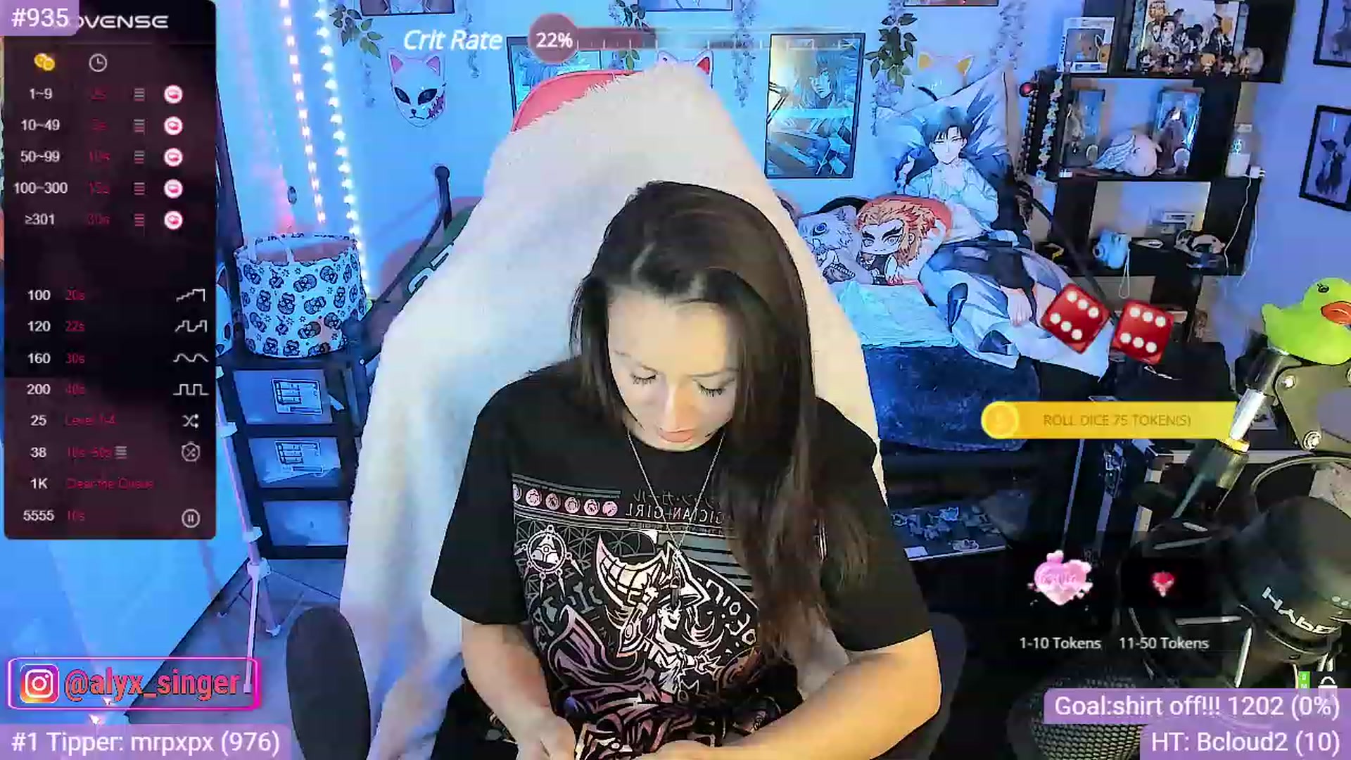 Gallery image thumbnail from Alyx_Singer's myfreecams stream on, 11/07/2023, 20:45 image 9 of 20