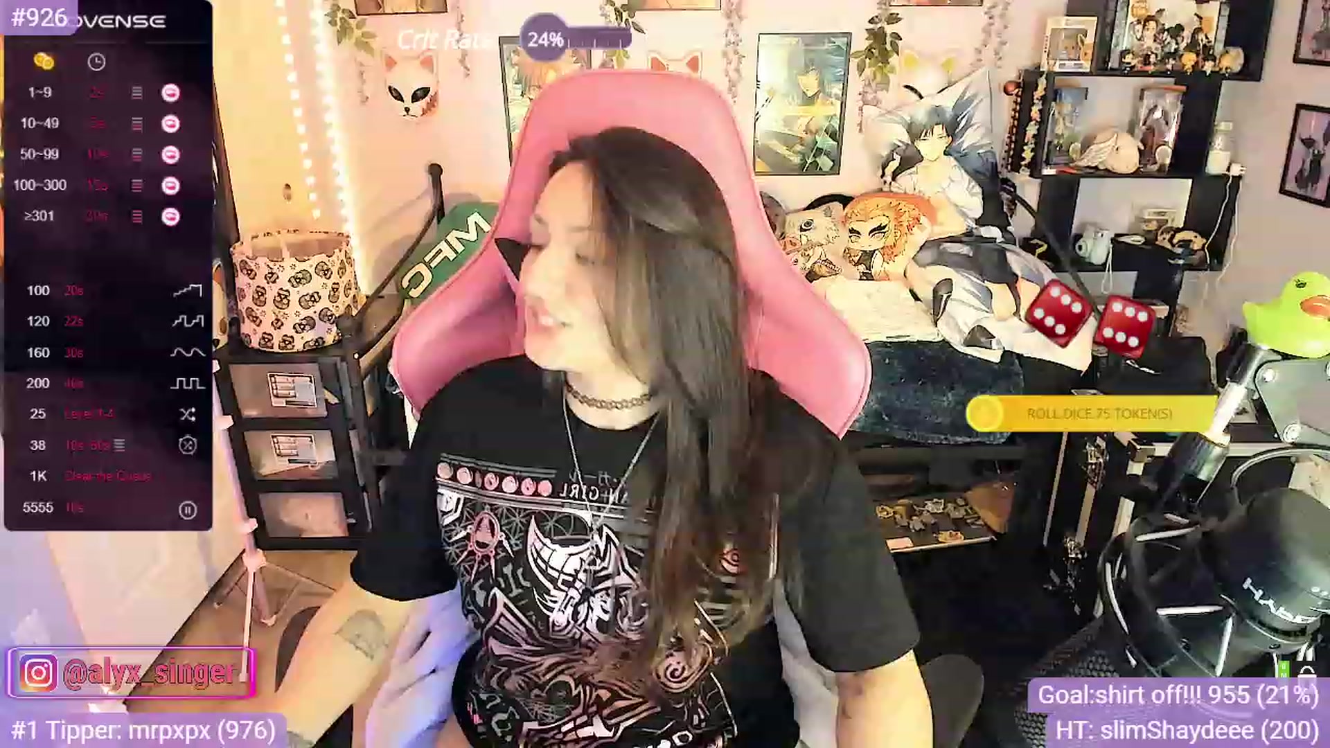 Gallery image thumbnail from Alyx_Singer's myfreecams stream on, 11/07/2023, 20:45 image 16 of 20
