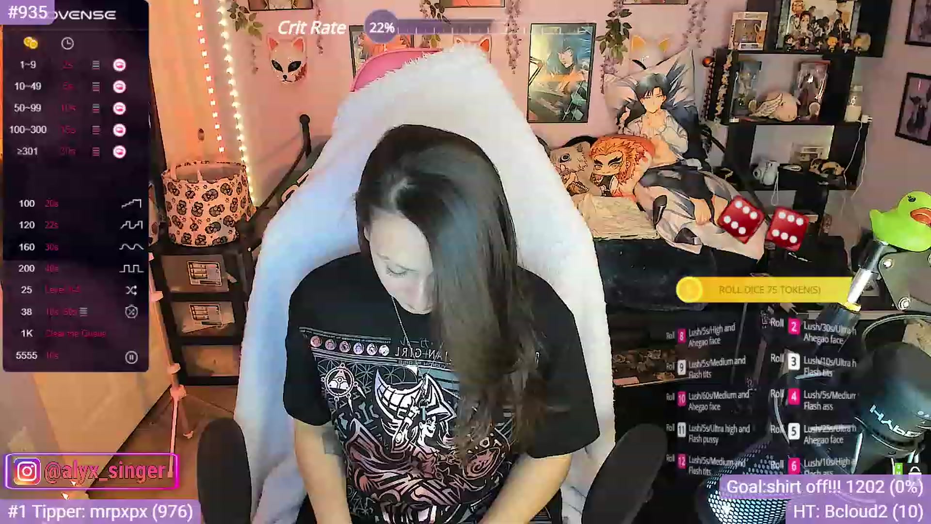 Gallery image thumbnail from Alyx_Singer's myfreecams stream on, 11/07/2023, 20:45 image 11 of 20