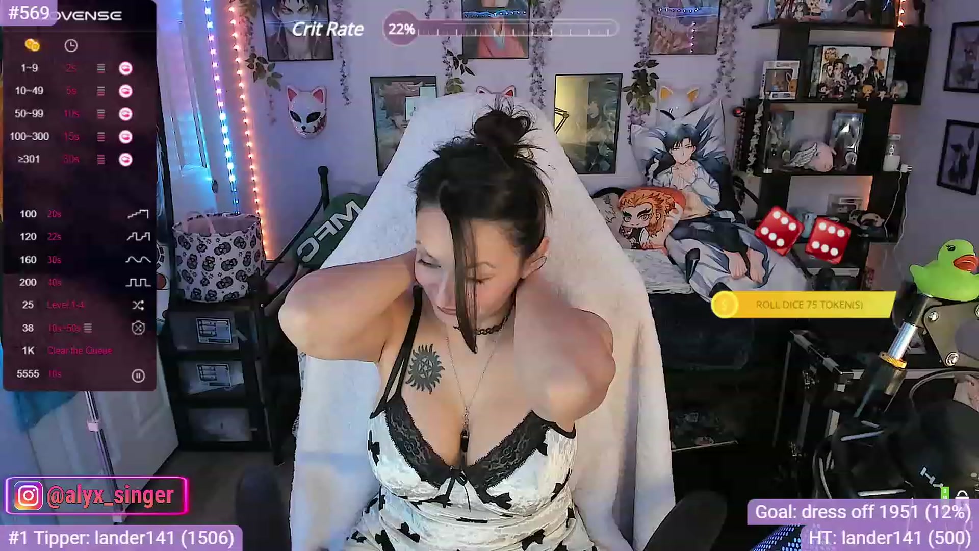 Gallery image thumbnail from Alyx_Singer's myfreecams stream on, 11/08/2023, 06:15 image 13 of 20