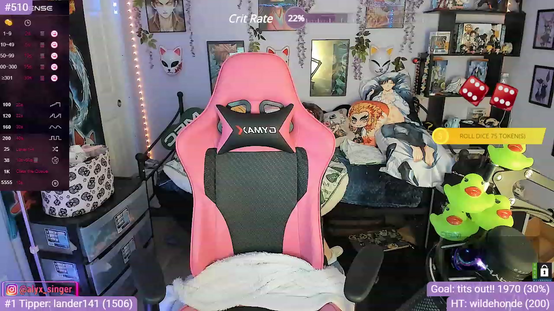 Gallery image thumbnail from Alyx_Singer's myfreecams stream on, 11/10/2023, 20:08 image 13 of 20