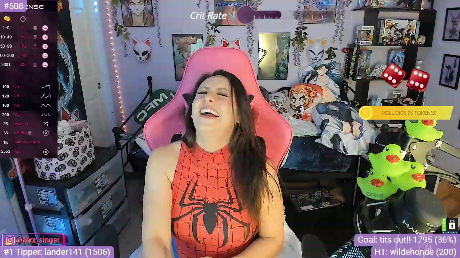 Gallery image thumbnail from Alyx_Singer's myfreecams stream on, 11/10/2023, 20:08 image 15 of 20