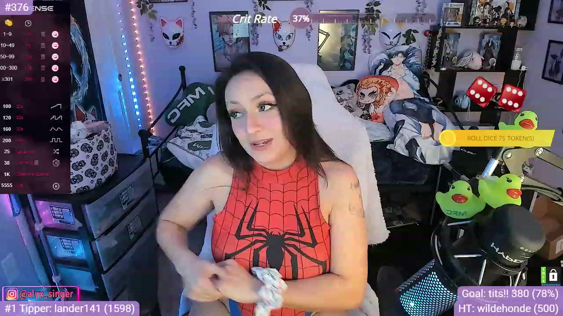Gallery image thumbnail from Alyx_Singer's myfreecams stream on, 11/10/2023, 22:49 image 15 of 20