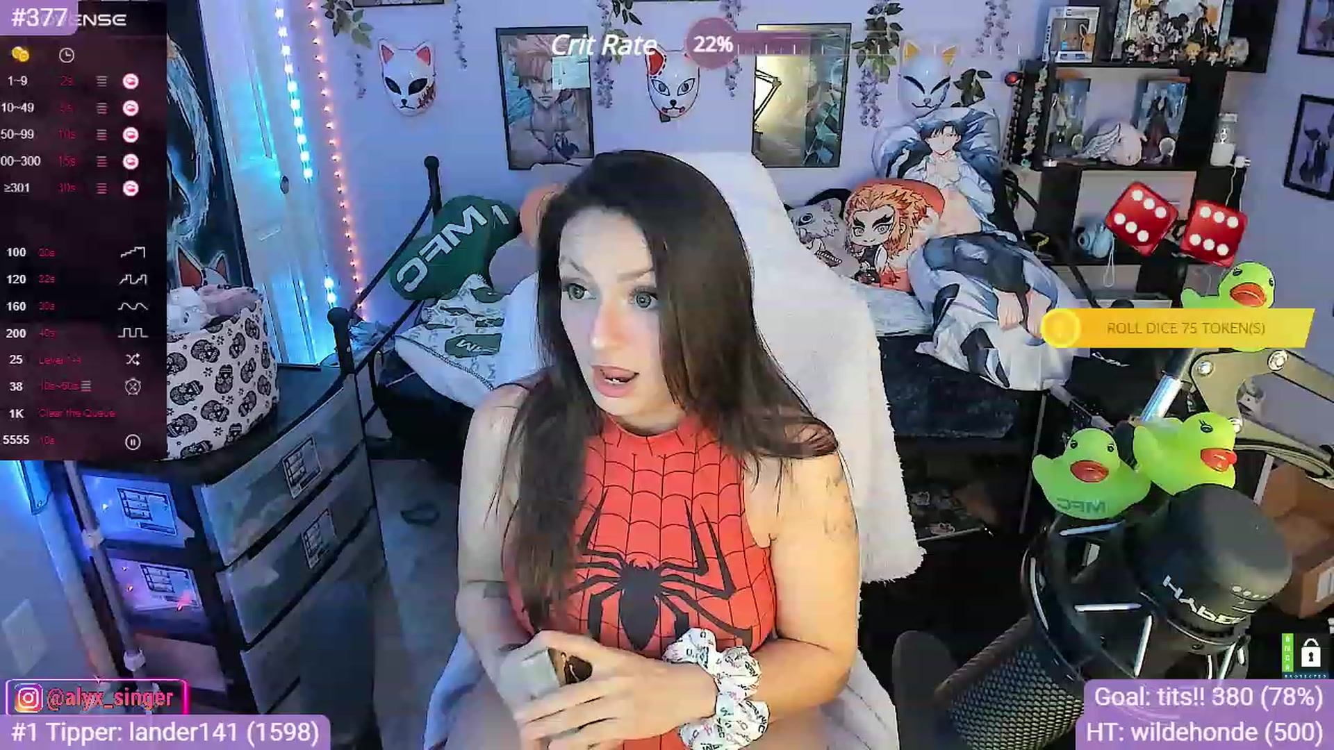 Gallery image thumbnail from Alyx_Singer's myfreecams stream on, 11/10/2023, 22:49 image 18 of 20