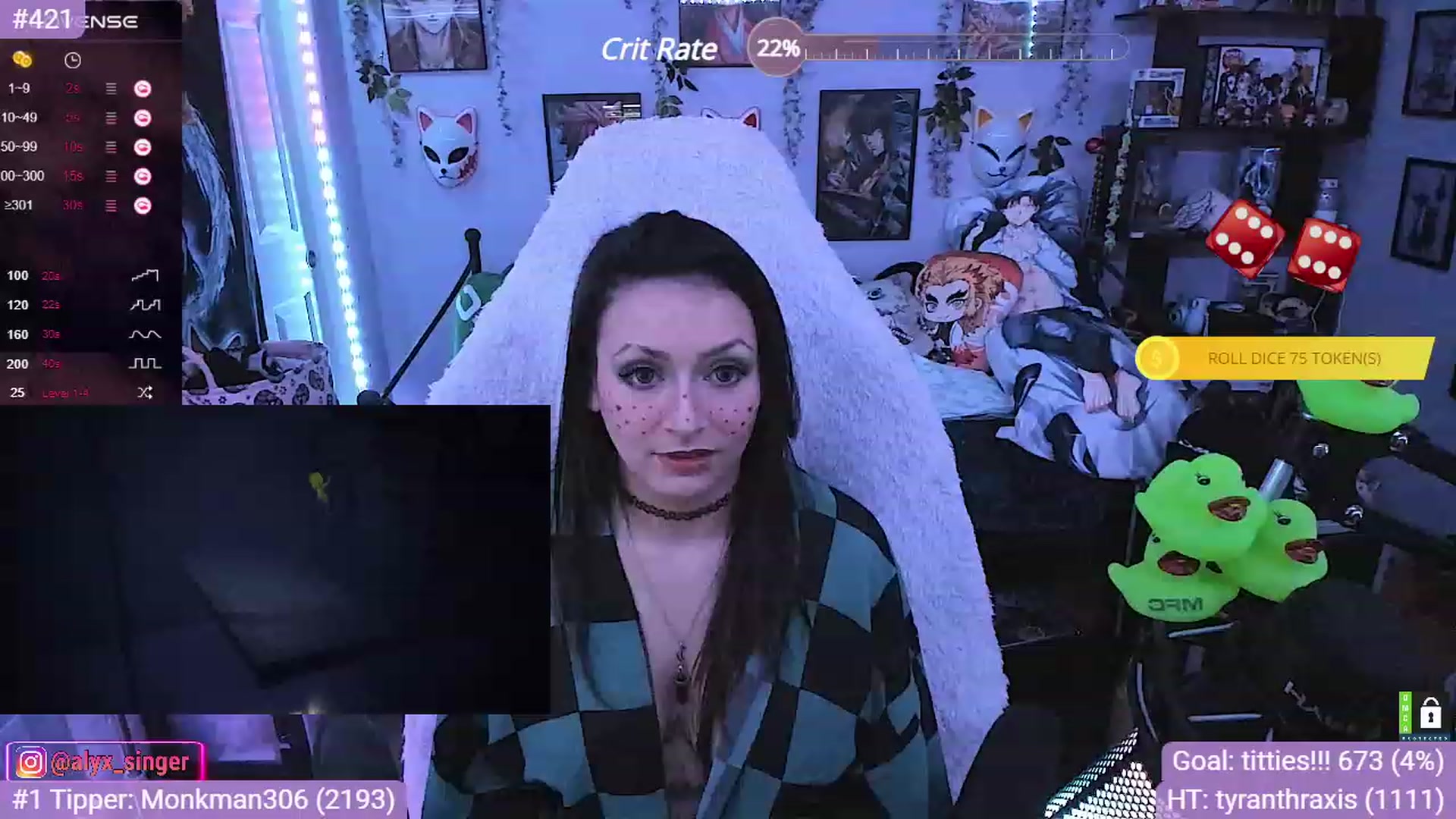 Gallery image thumbnail from Alyx_Singer's myfreecams stream on, 11/13/2023, 22:04 image 18 of 20