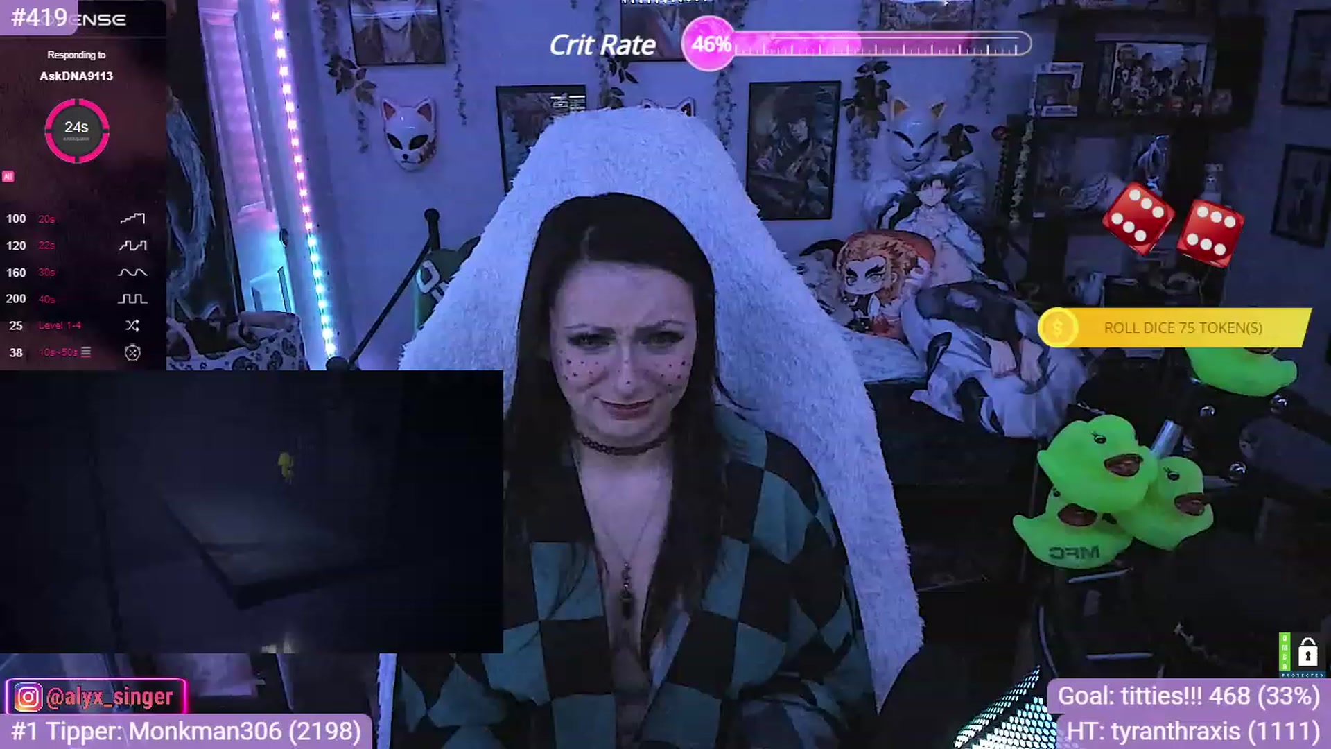 Gallery image thumbnail from Alyx_Singer's myfreecams stream on, 11/13/2023, 22:04 image 20 of 20
