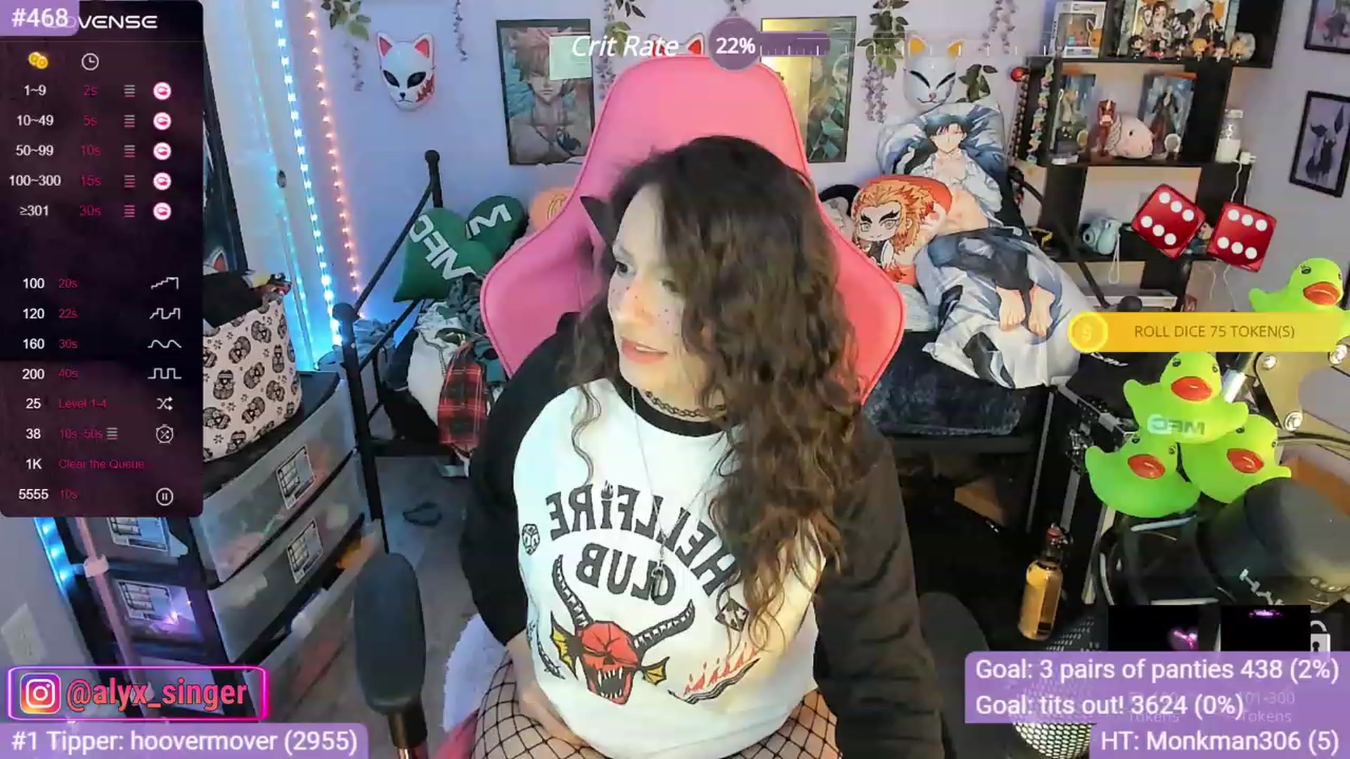 Gallery image thumbnail from Alyx_Singer's myfreecams stream on, 11/17/2023, 22:20 image 2 of 20