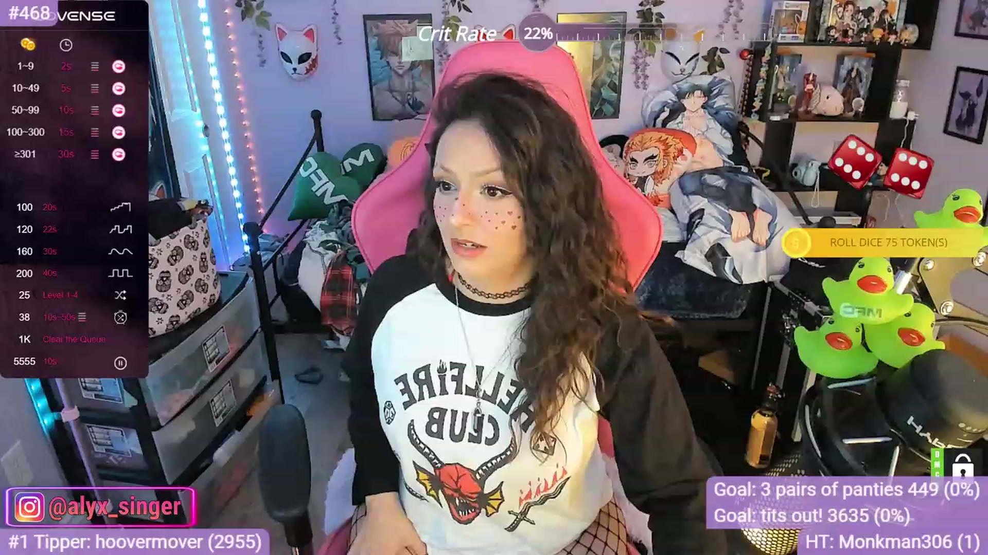 Gallery image thumbnail from Alyx_Singer's myfreecams stream on, 11/17/2023, 22:20 image 1 of 20