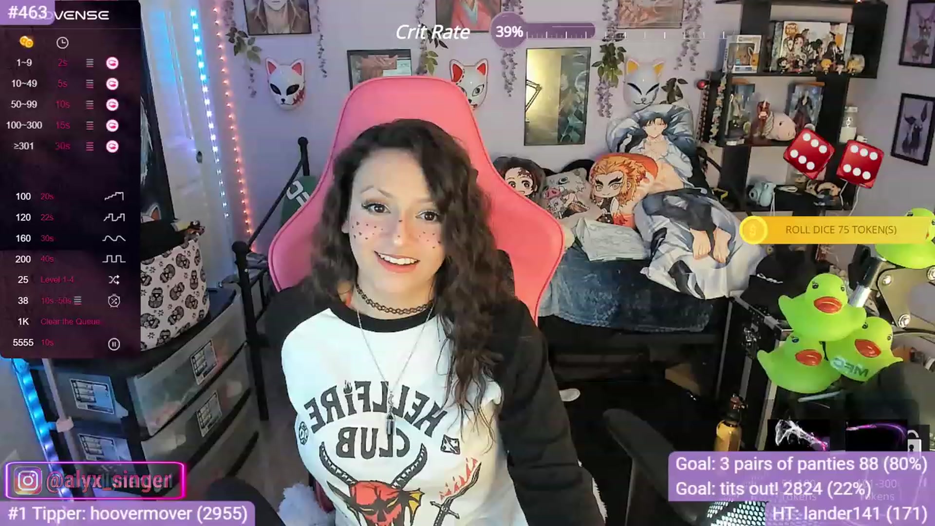 Gallery image thumbnail from Alyx_Singer's myfreecams stream on, 11/17/2023, 23:53 image 1 of 20