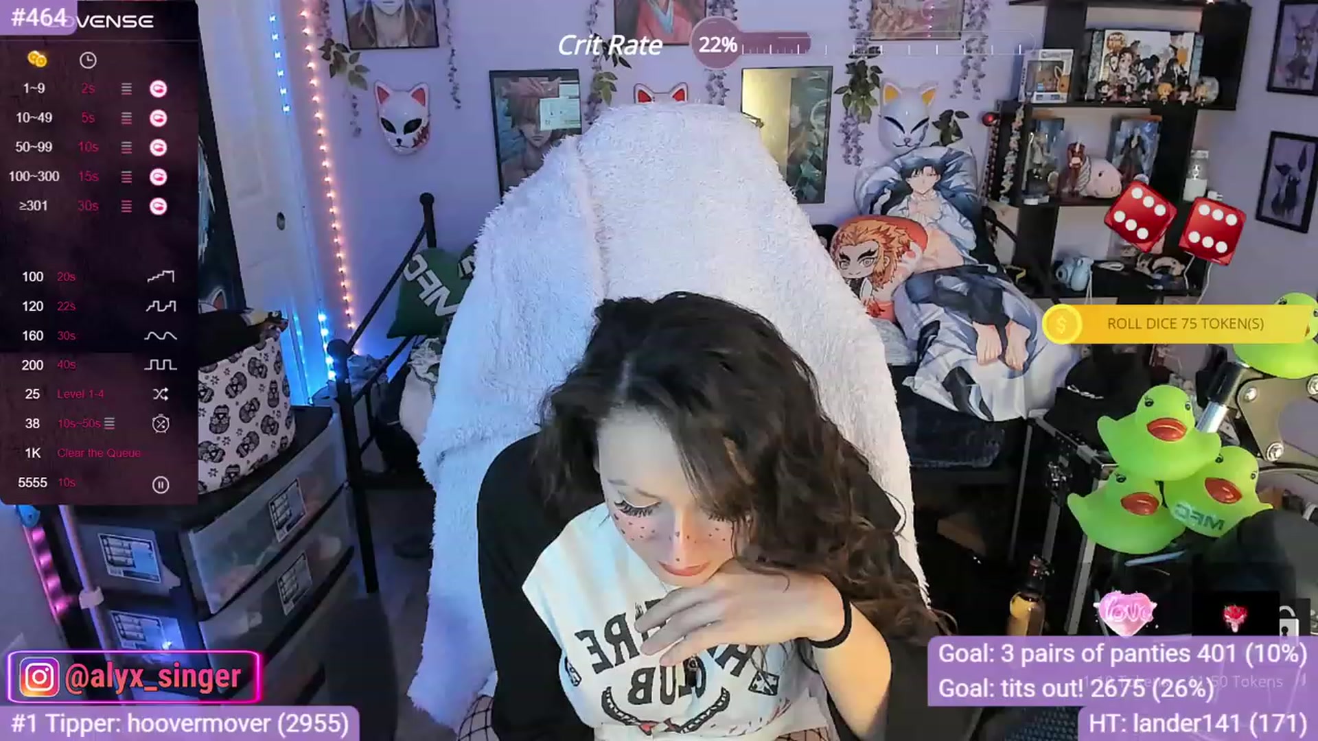 Gallery image thumbnail from Alyx_Singer's myfreecams stream on, 11/17/2023, 23:53 image 16 of 20