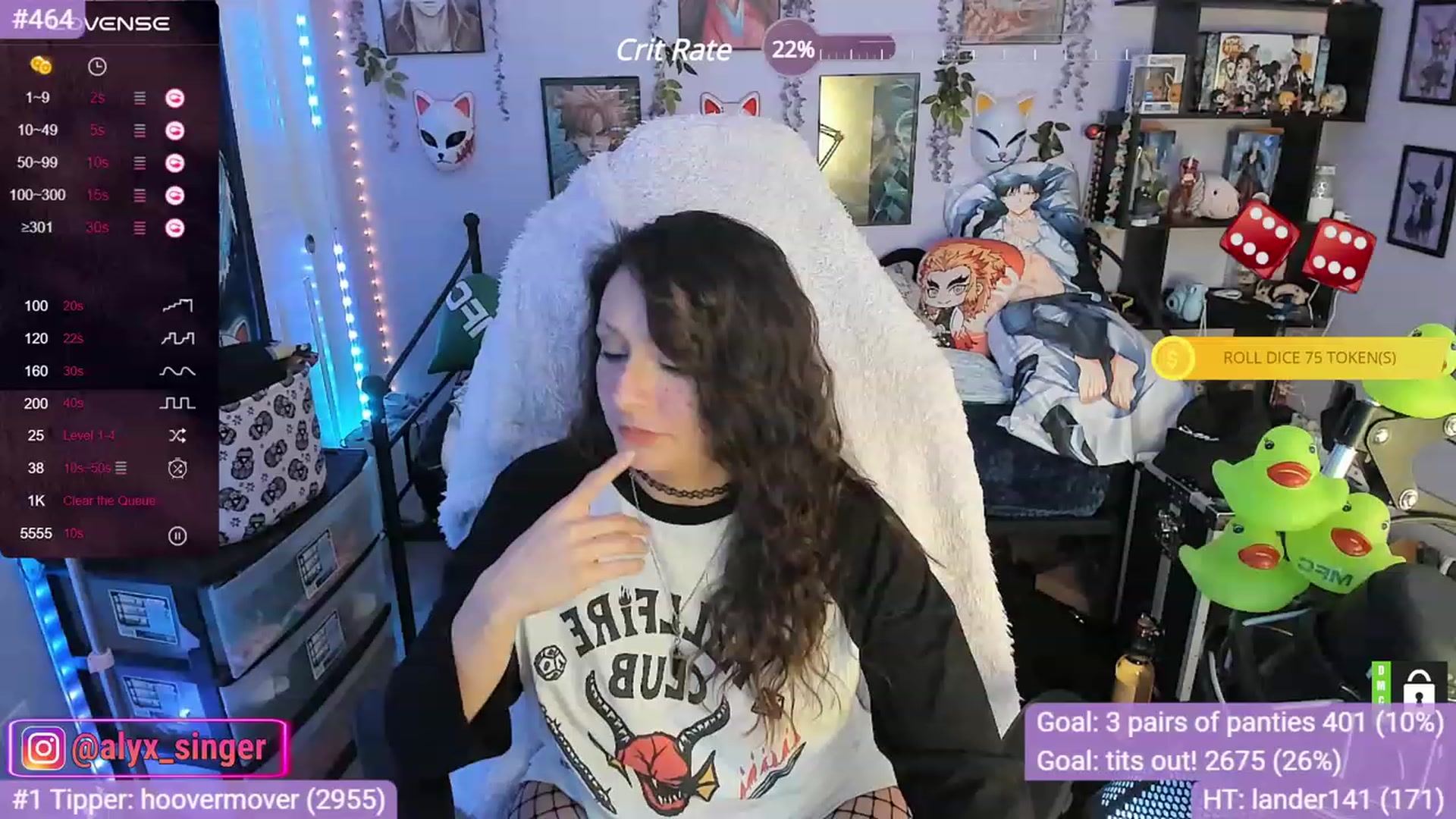 Gallery image thumbnail from Alyx_Singer's myfreecams stream on, 11/17/2023, 23:53 image 20 of 20