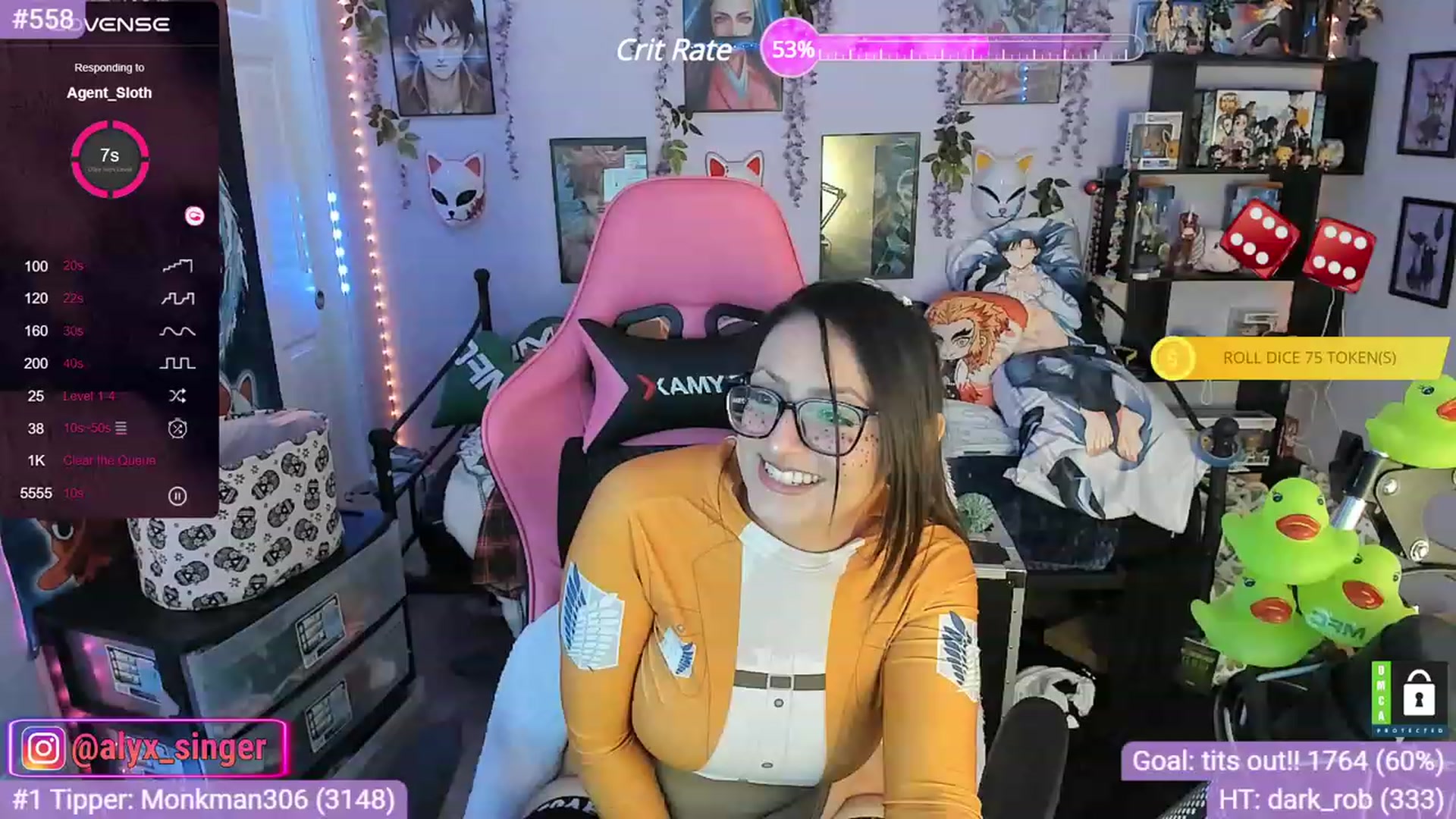 Gallery image thumbnail from Alyx_Singer's myfreecams stream on, 11/20/2023, 19:23 image 13 of 20