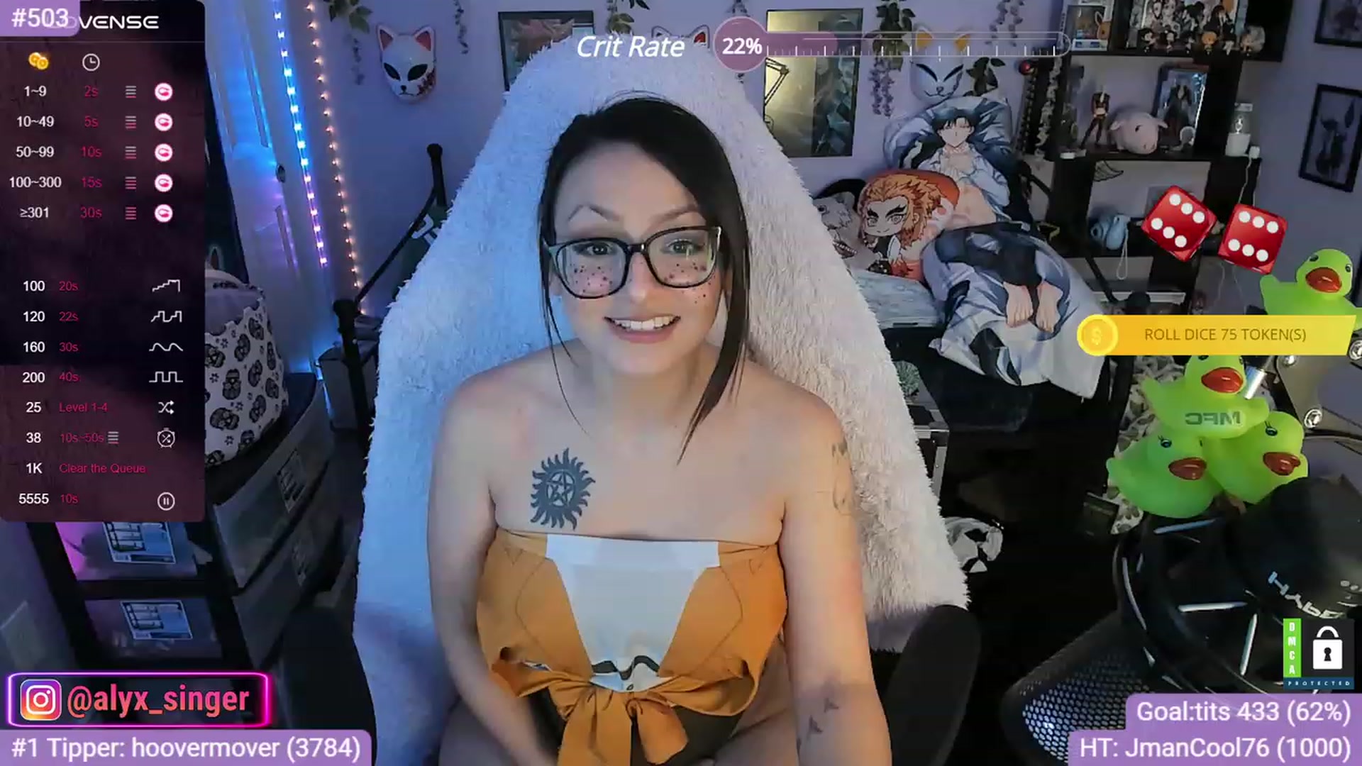 Gallery image thumbnail from Alyx_Singer's myfreecams stream on, 11/20/2023, 22:55 image 16 of 20