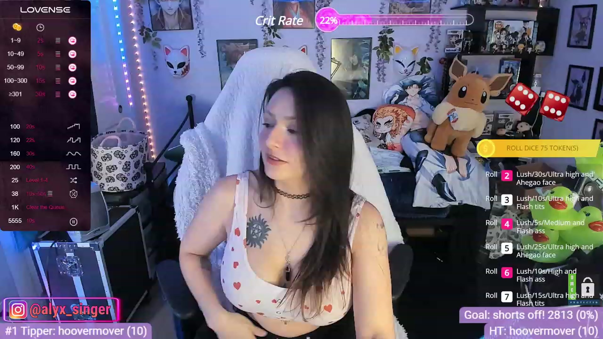 Gallery image thumbnail from Alyx_Singer's myfreecams stream on, 12/01/2023, 21:37 image 17 of 20