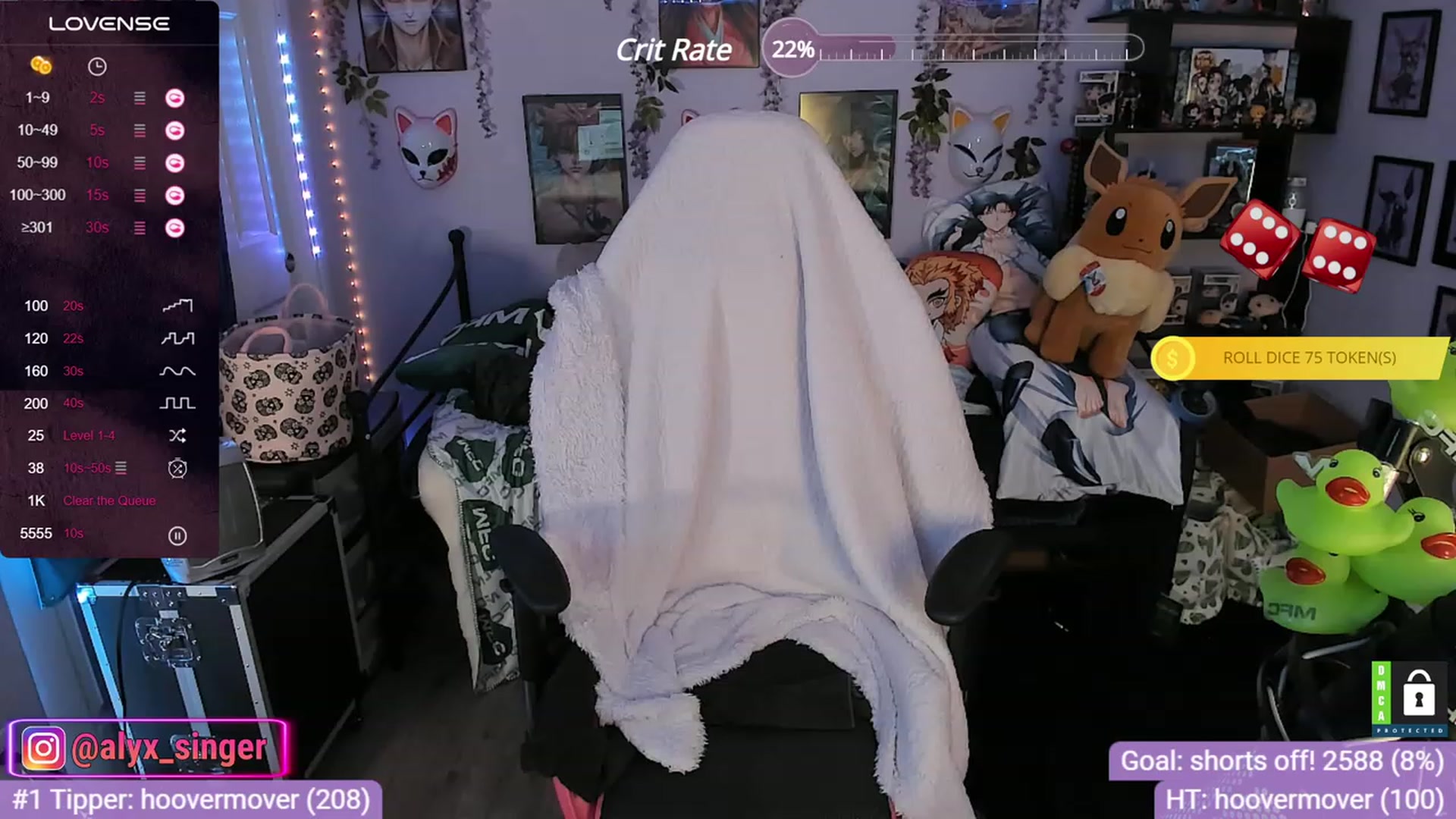Gallery image thumbnail from Alyx_Singer's myfreecams stream on, 12/01/2023, 21:58 image 16 of 20