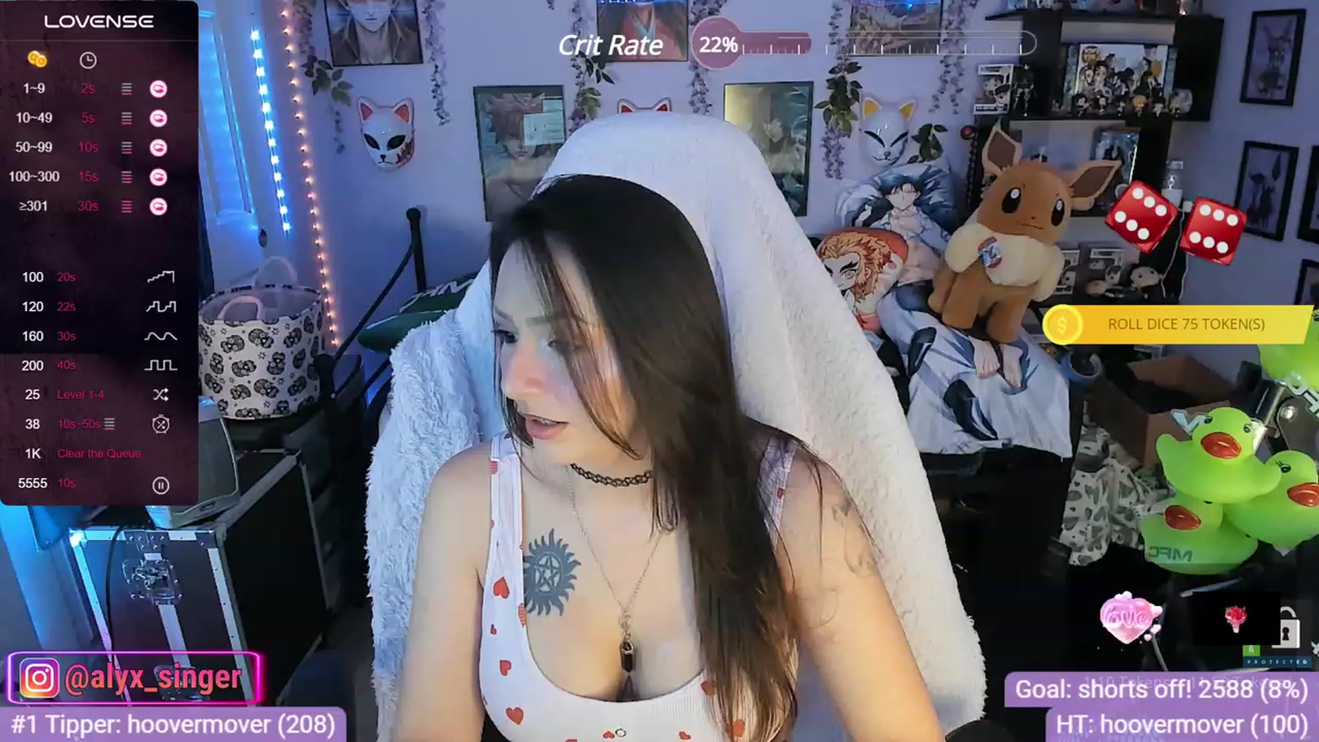 Gallery image thumbnail from Alyx_Singer's myfreecams stream on, 12/01/2023, 21:58 image 10 of 20